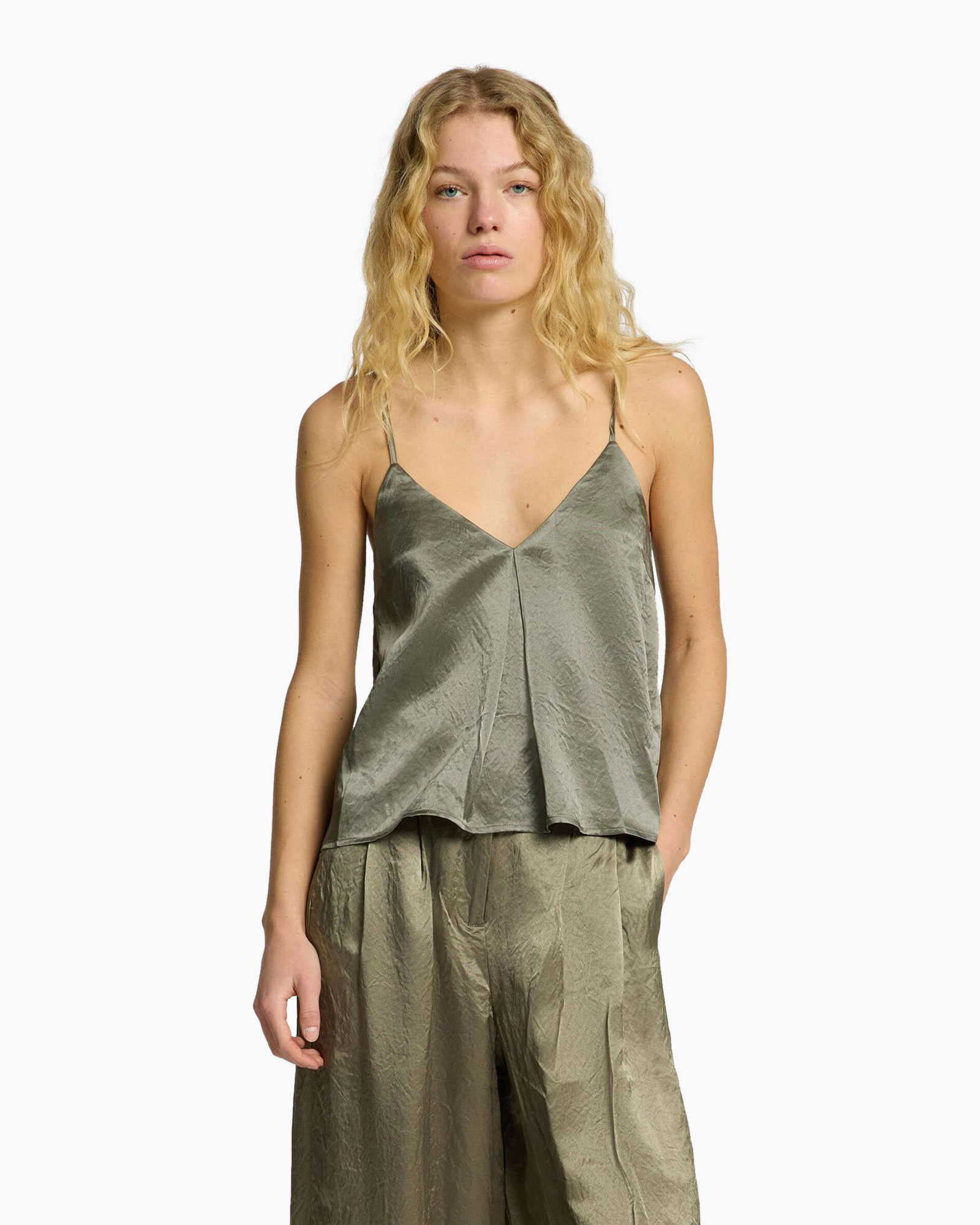 Top Selene Strap Top B Khaki