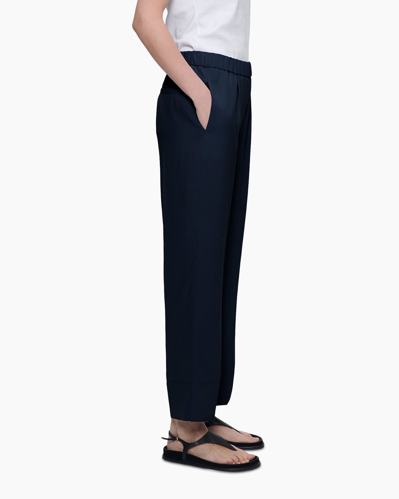 Pantalon Japanese Crepe Sydney Donker Blauw