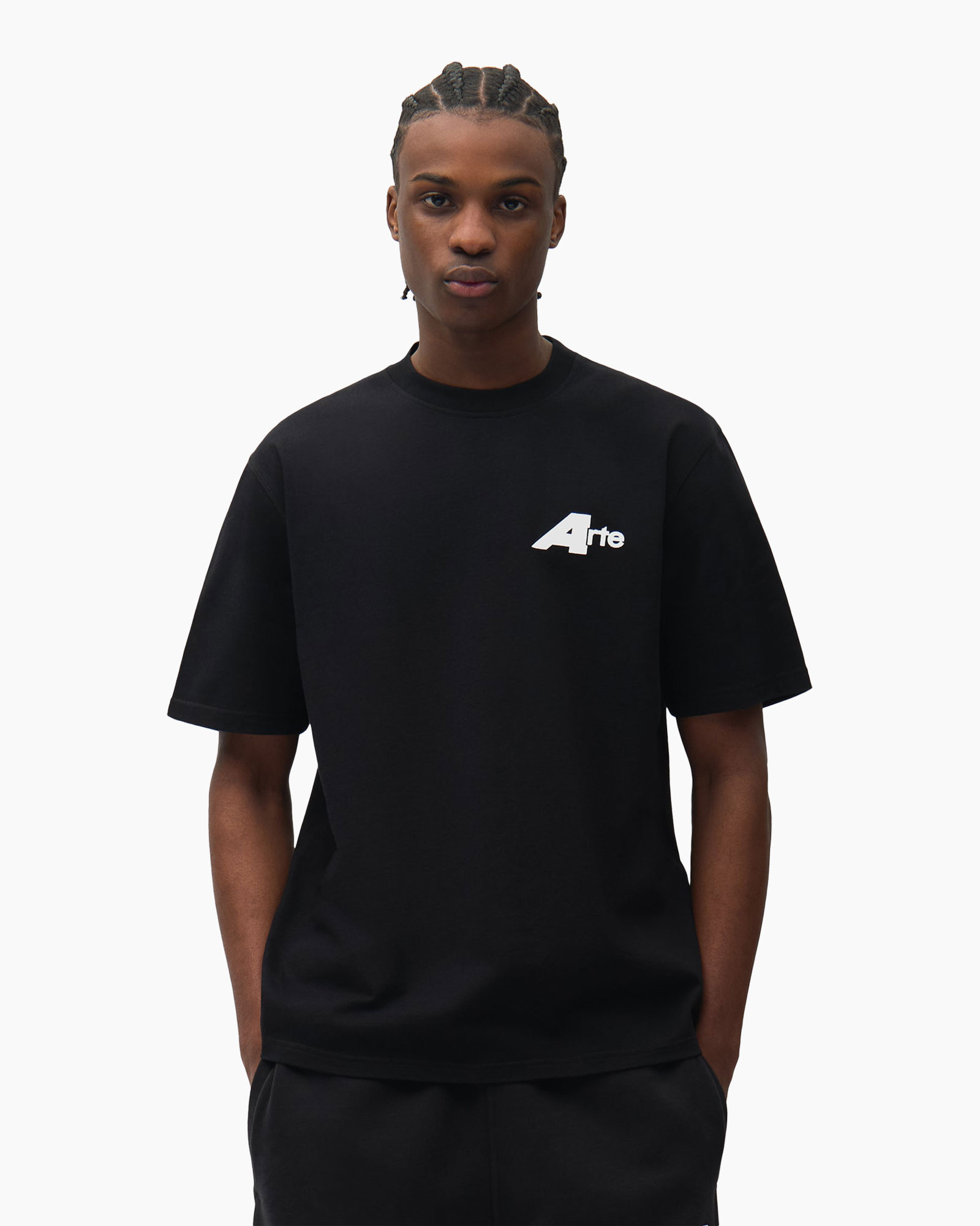 t-shirt, zwart, korte mouw, grafische opdruk, rugzijde