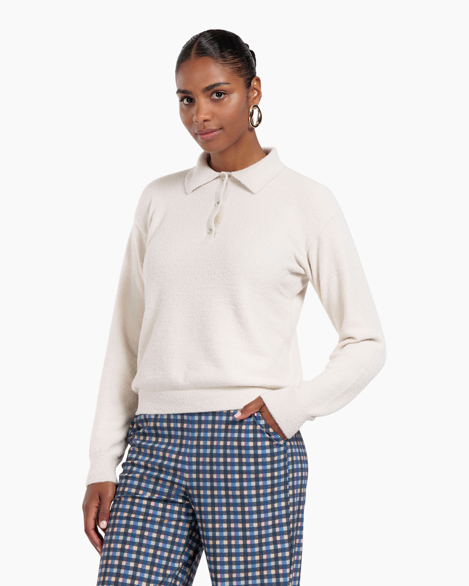 Pullover Prissa Mink Polo Off White