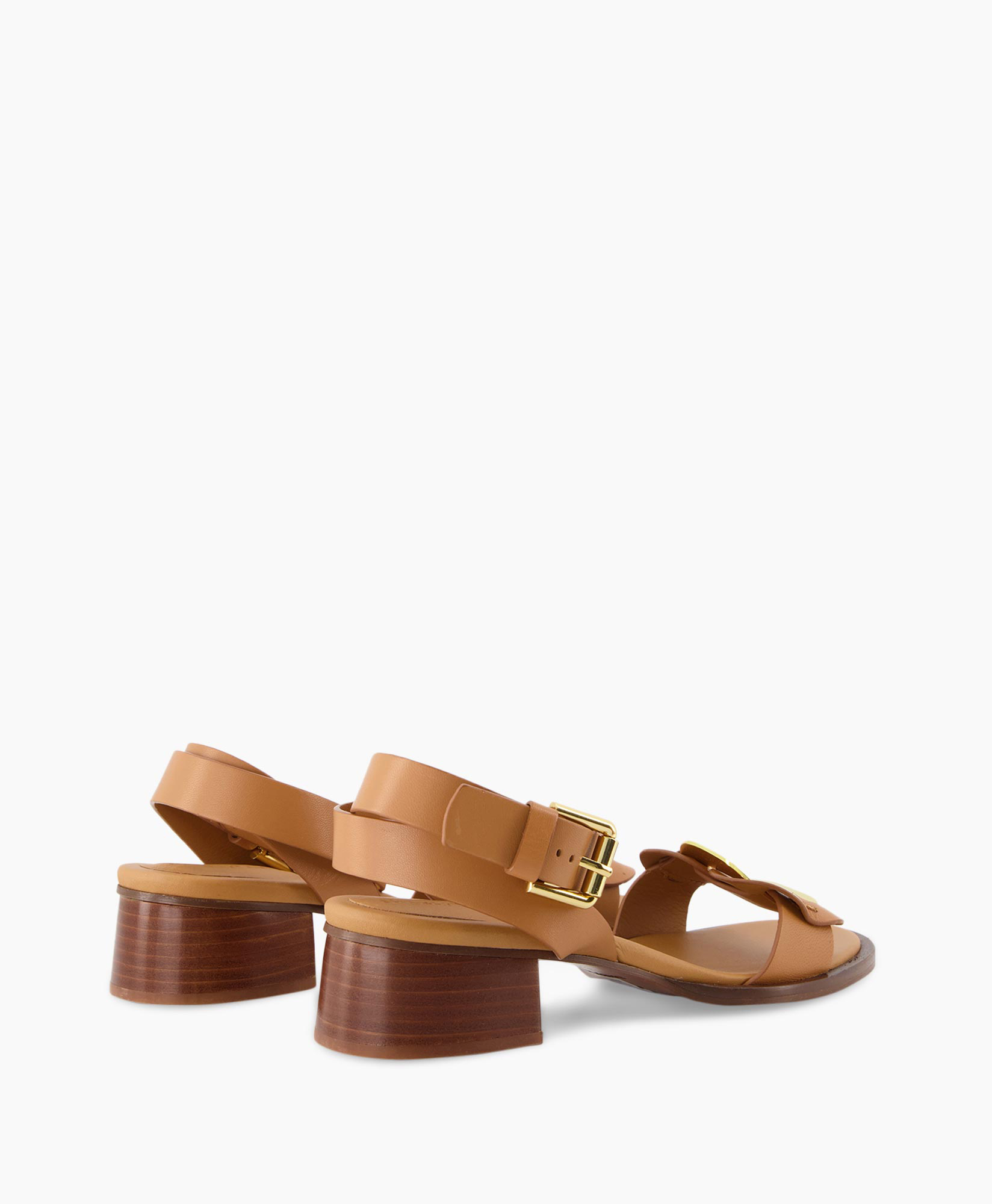 See Chloe Schoenen Sandaal Met Hak Chany Camel