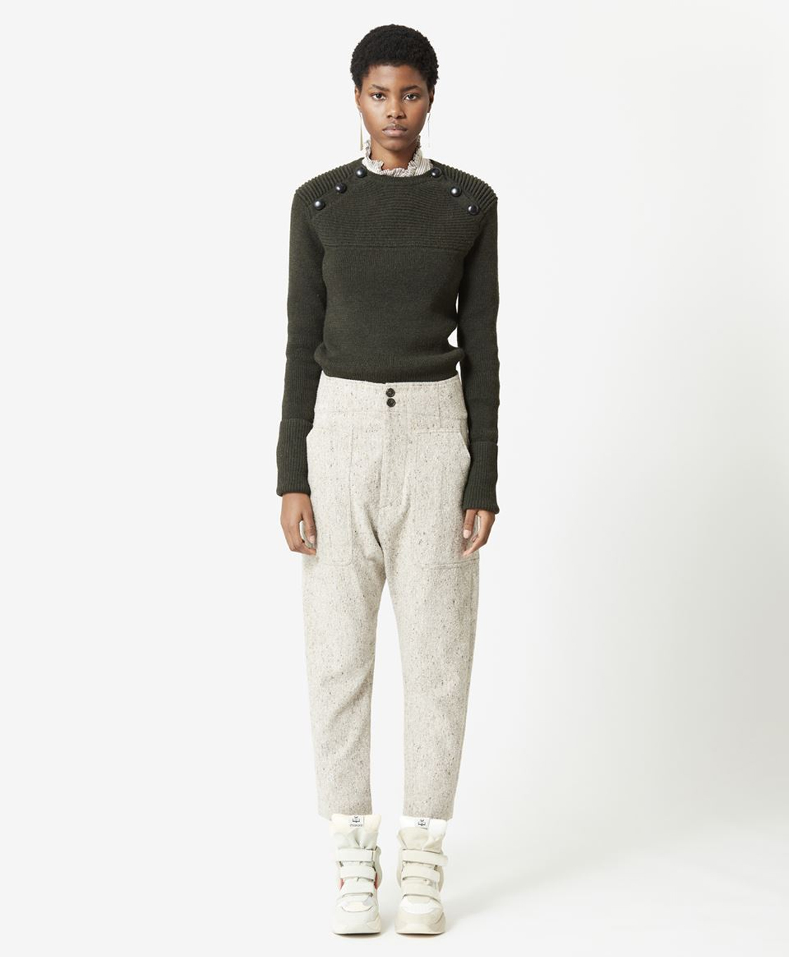 Marant Étoile Broek Praluniae-ga Licht Grijs