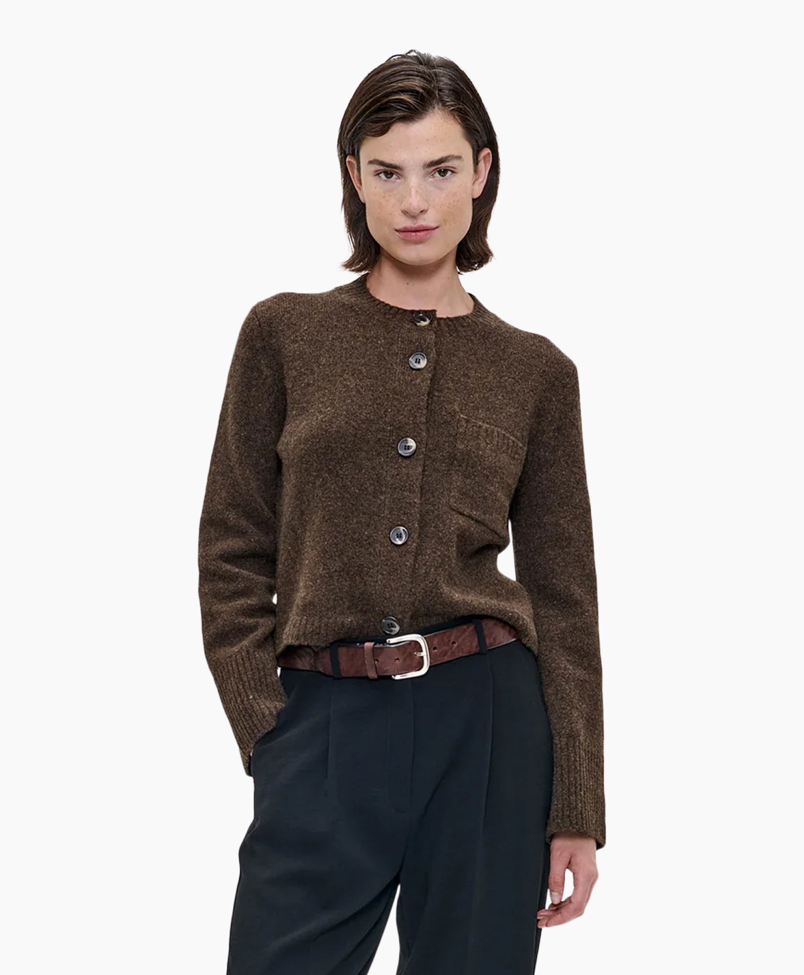 Vest Wool Cropped Brons