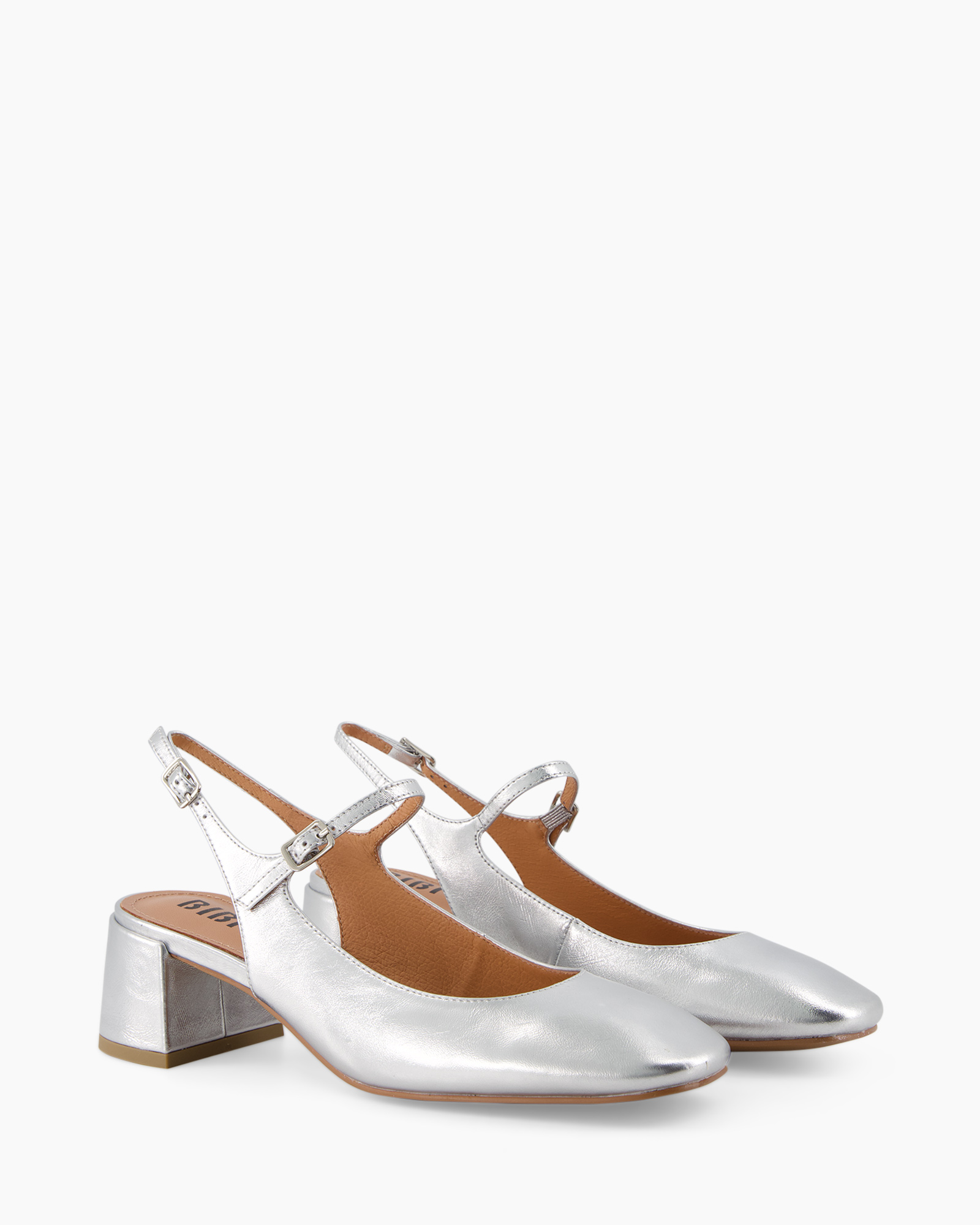 Pump Creased Leather Zilver