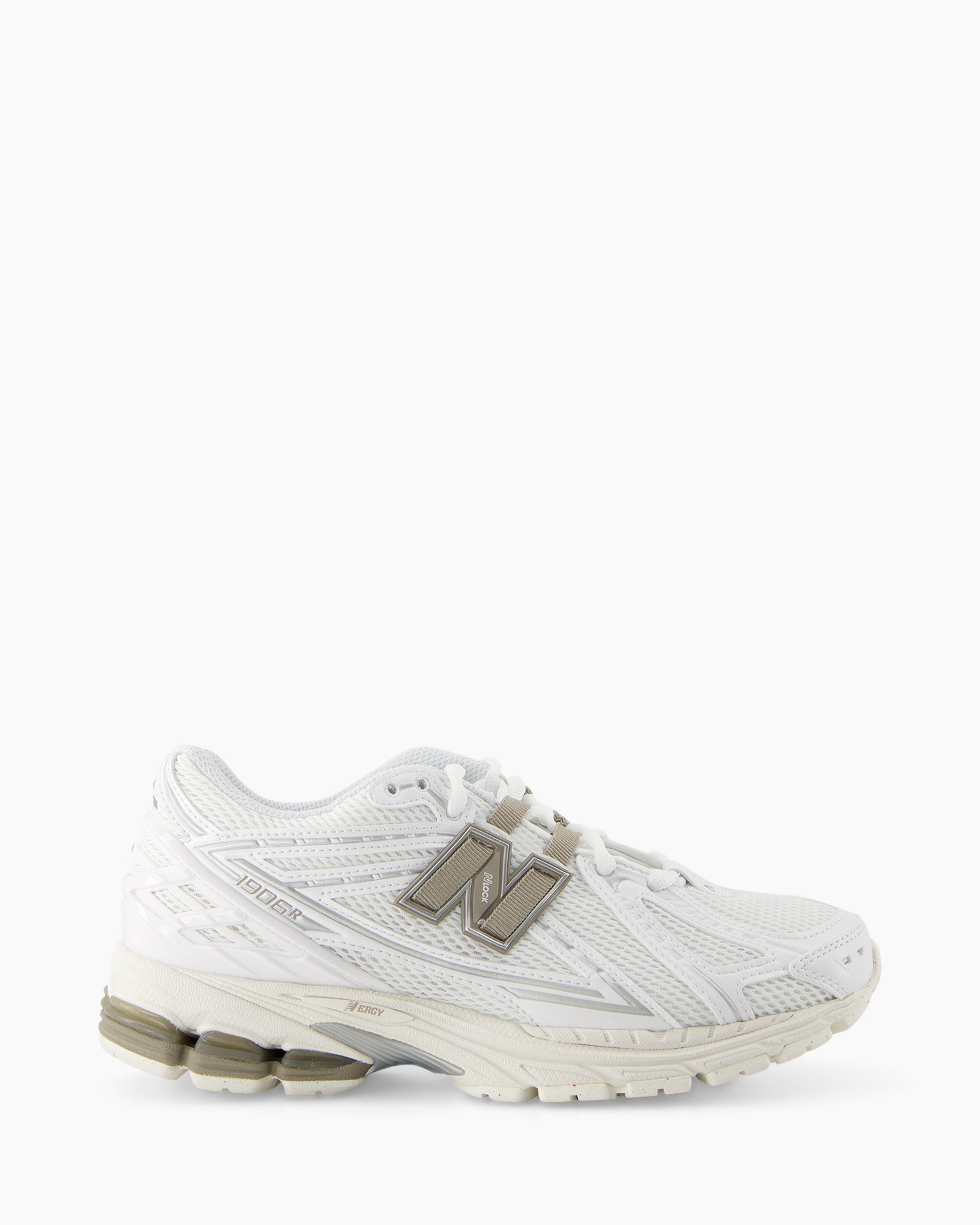 sneaker, sportschoen, wit, mesh, hardloopschoen
