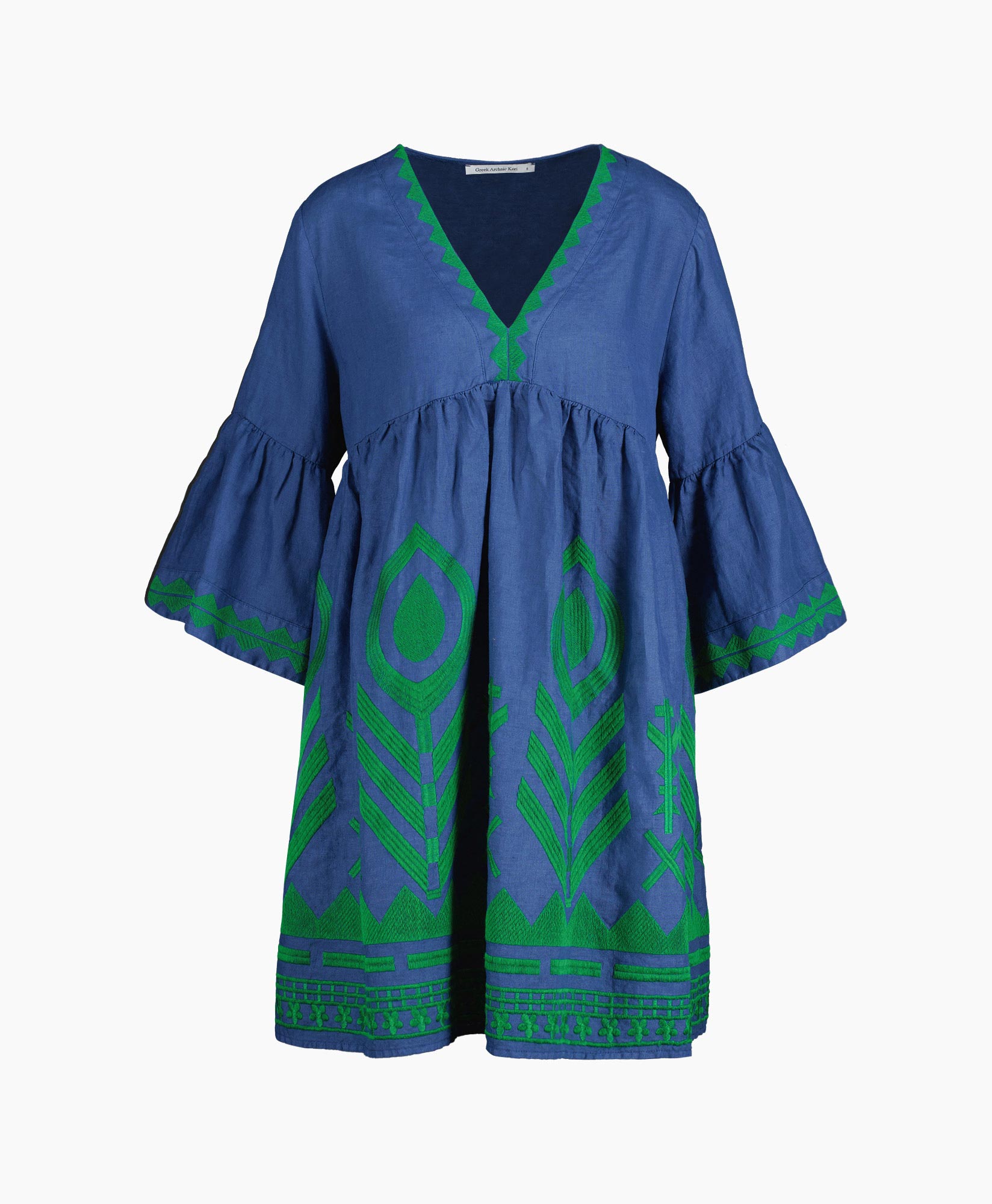Greek Archaic Kori Jurk 230475 Blauw dessin