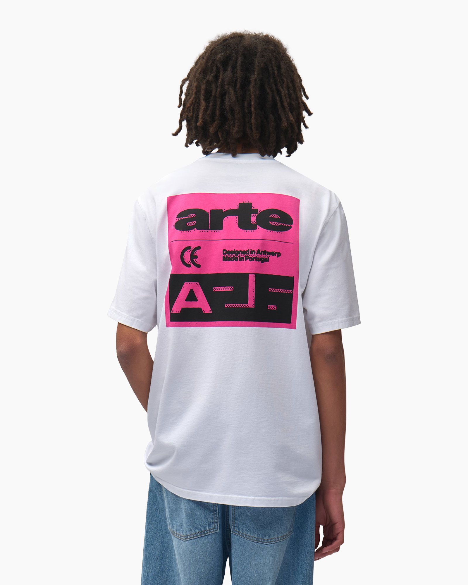 t-shirt, crew neck, korte mouwen, wit, katoen
