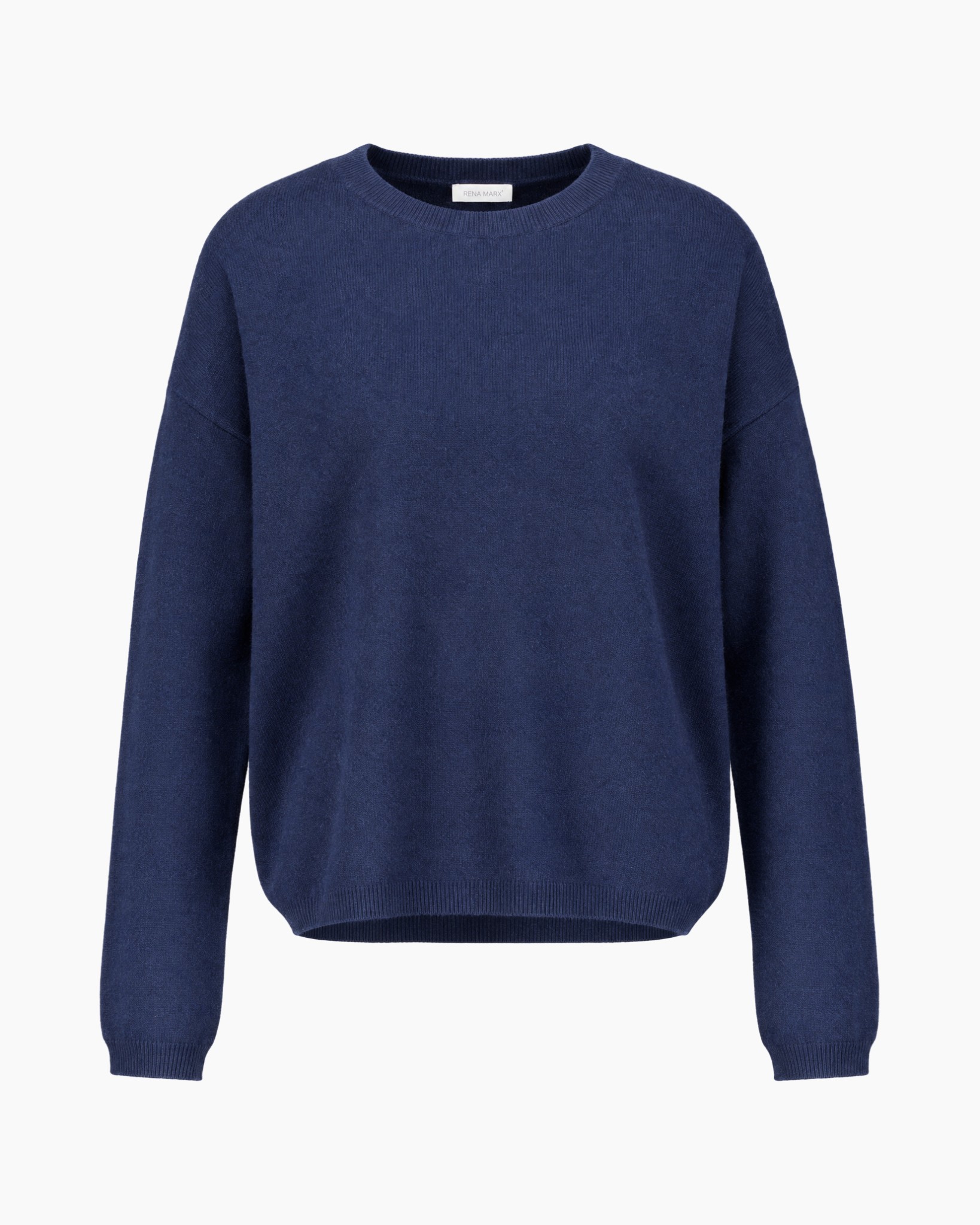 sweater, crew neck, langere mouwen, breiwerk, effen kleur