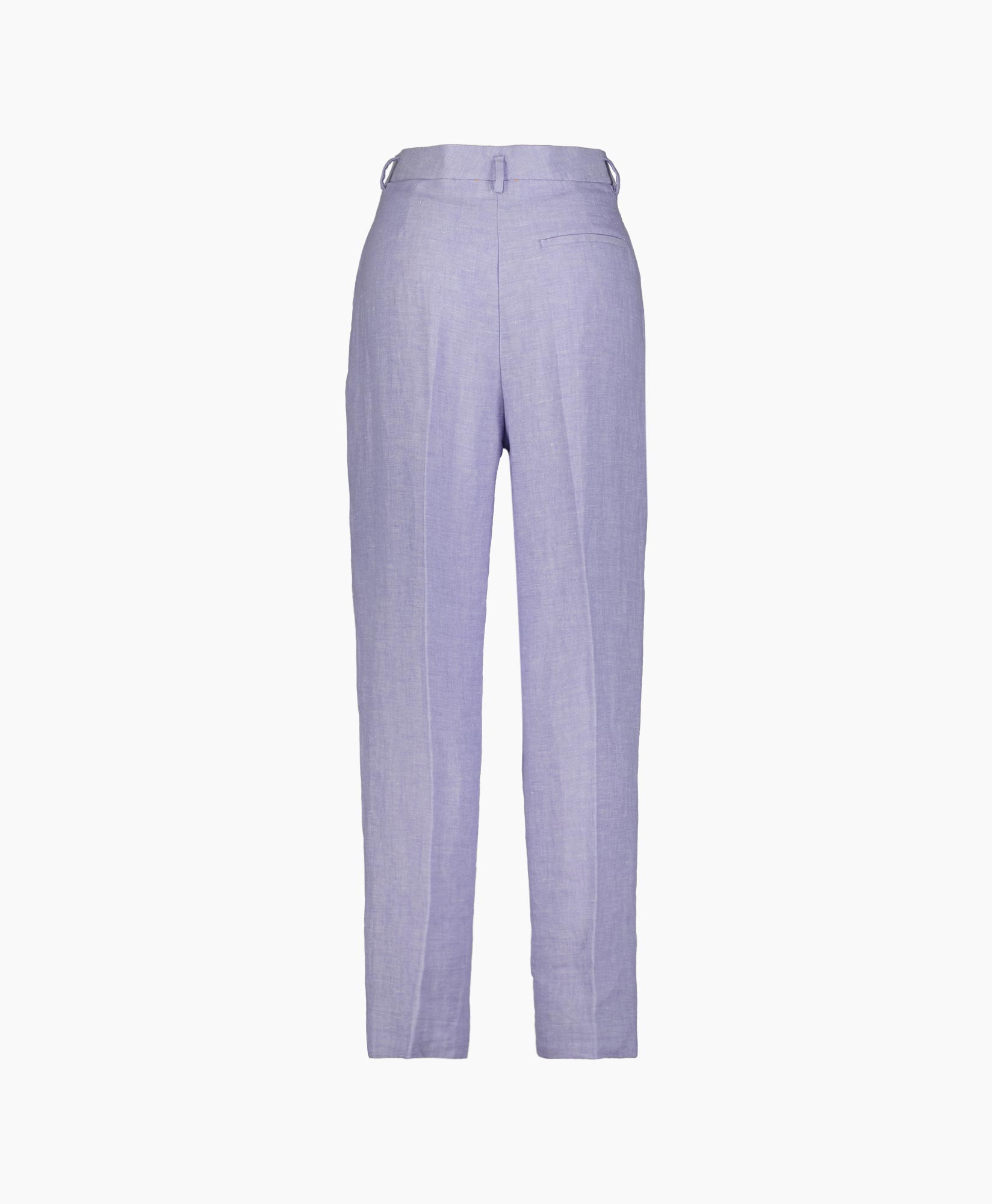 Pantalon Chic Linen Herringbone High Waist Lila