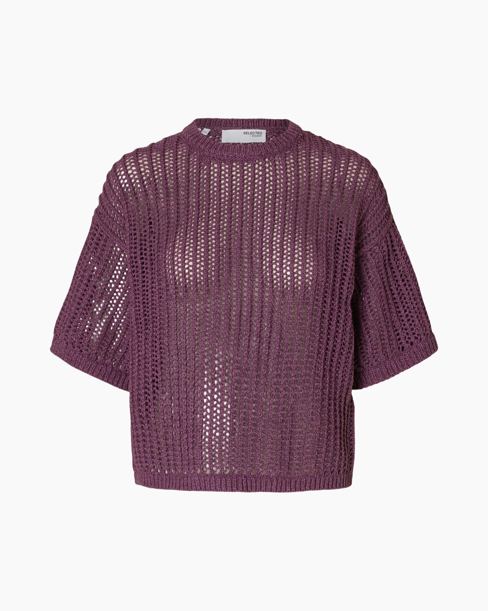 Pullover Ellen 2/4 Knit O-neck Roze