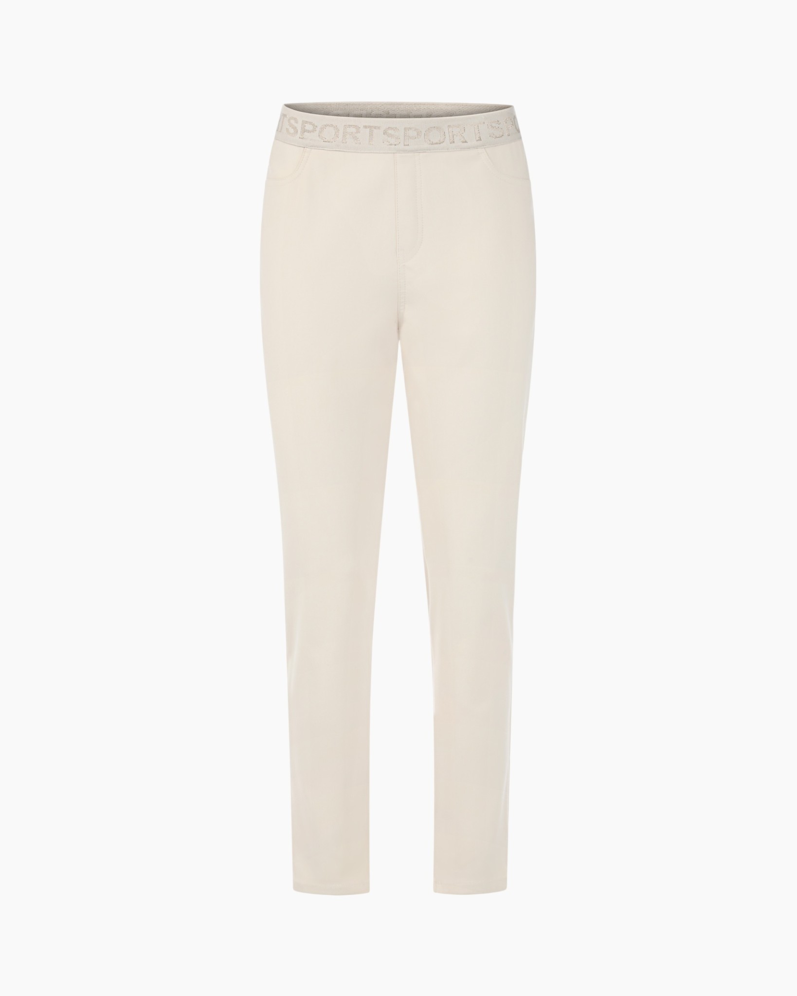 broek, broeken, crème, elastische tailleband, casual