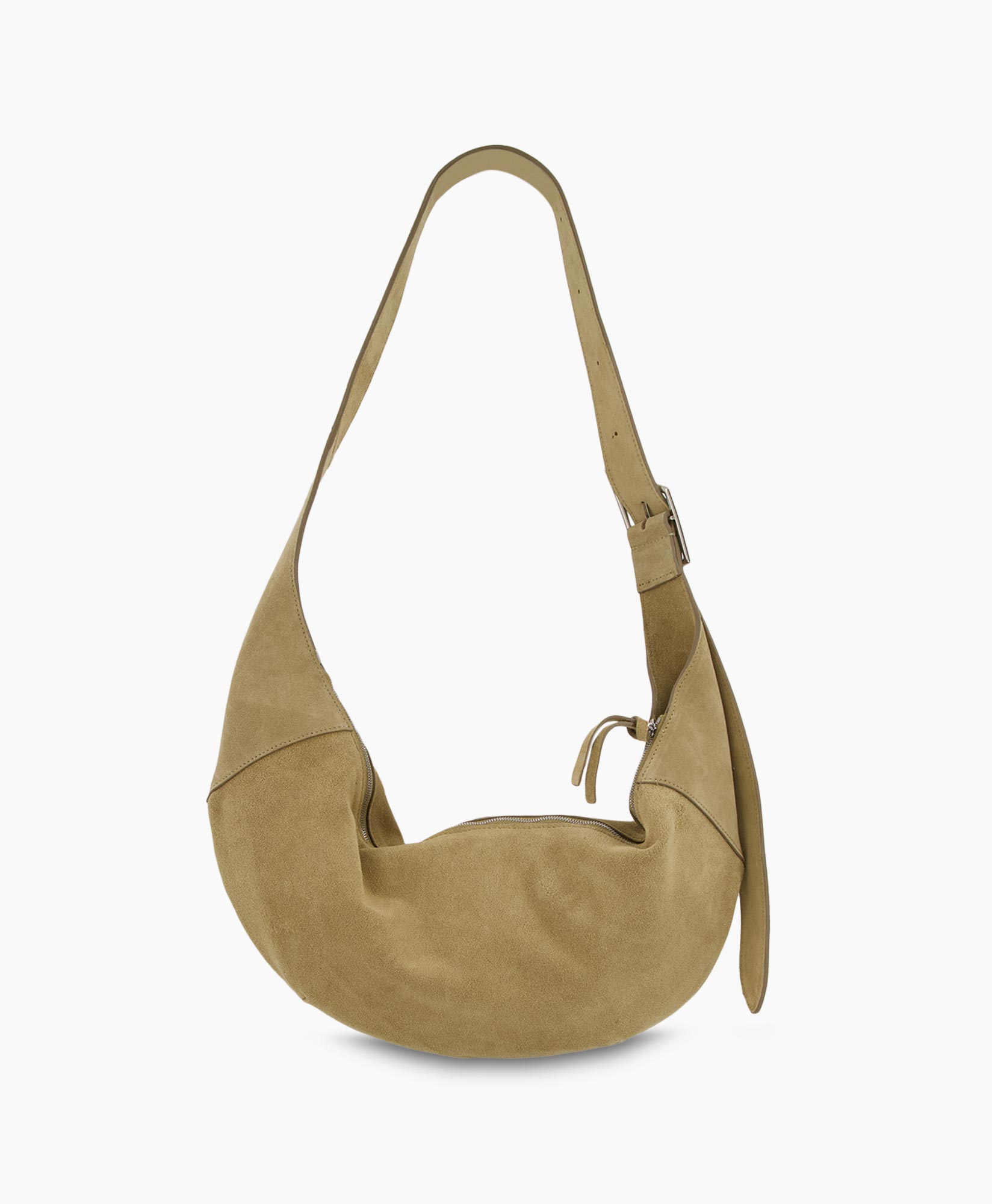 Schouder / Hand Tas Half Moon M Beige