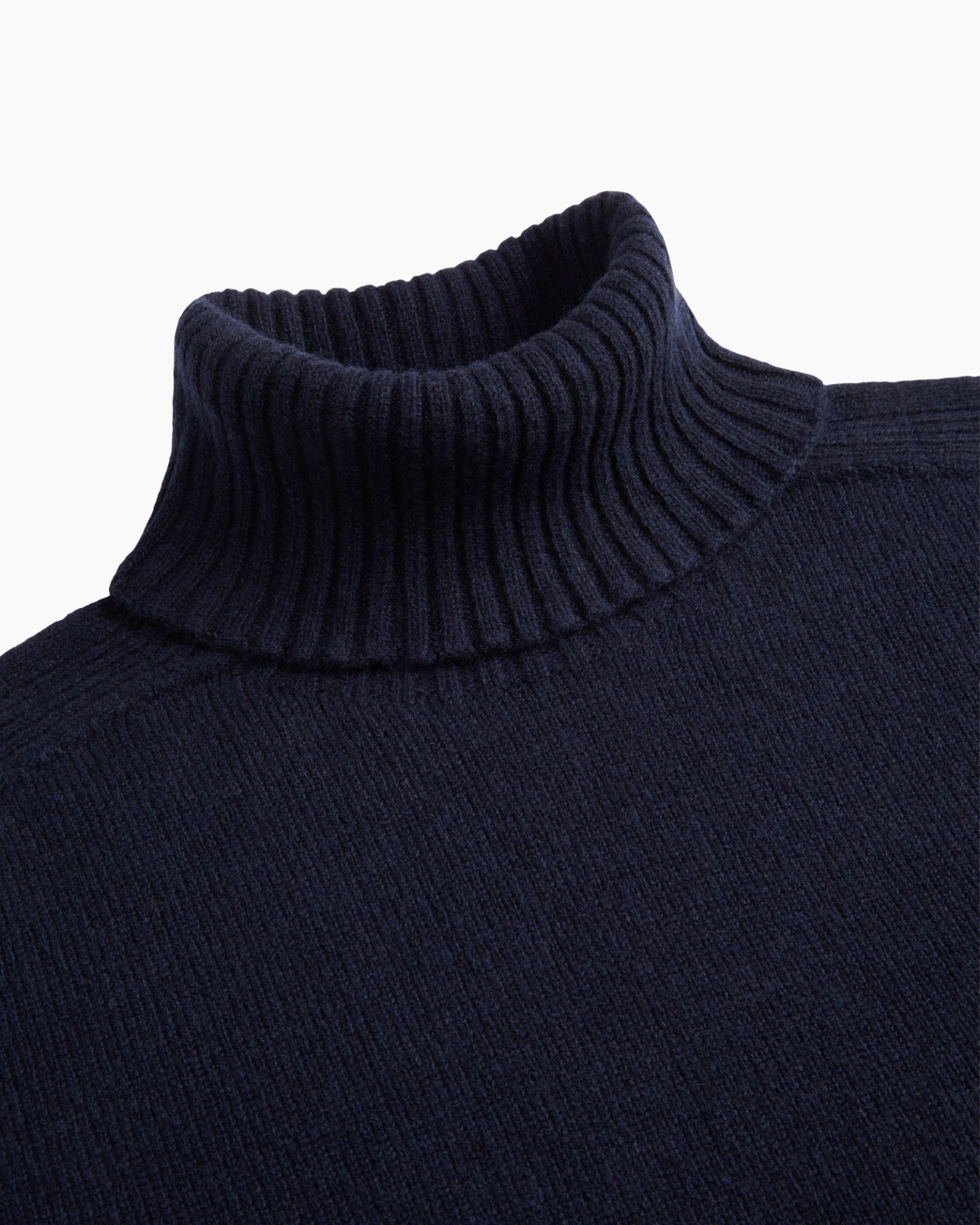 turtleneck, gebreid, marineblauw, trui, lange mouwen
