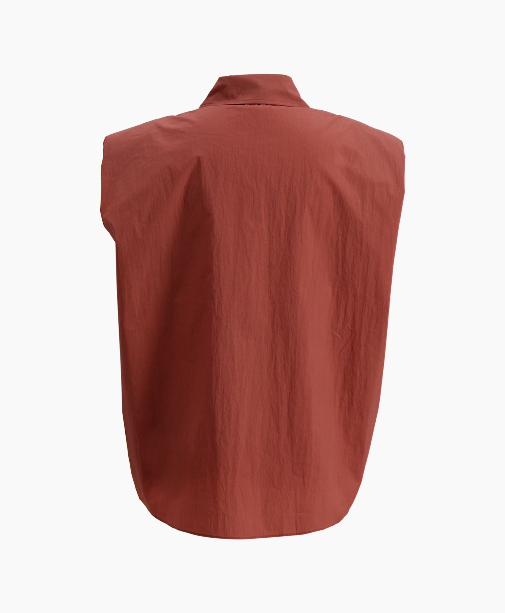 button-down, sleeveless, shirt, collared, pocketed