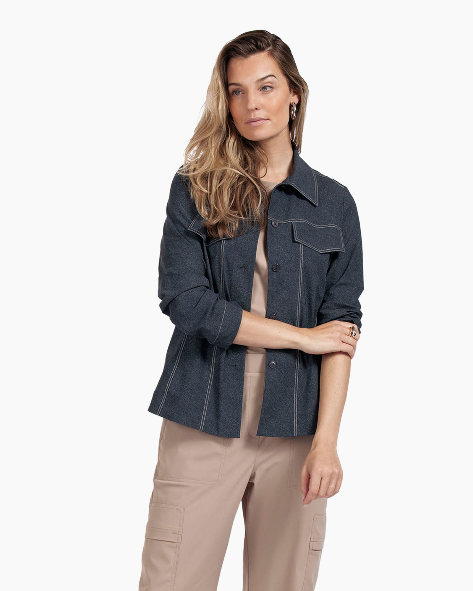 Blouse Josje Denim Blouse Zwart dessin