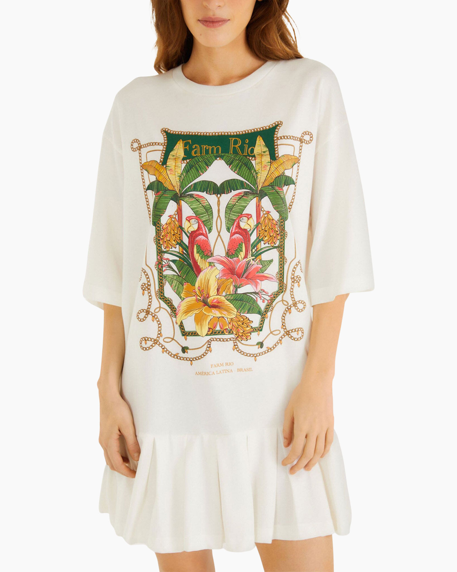 t-shirt, grafische, bloem, palm, druk
