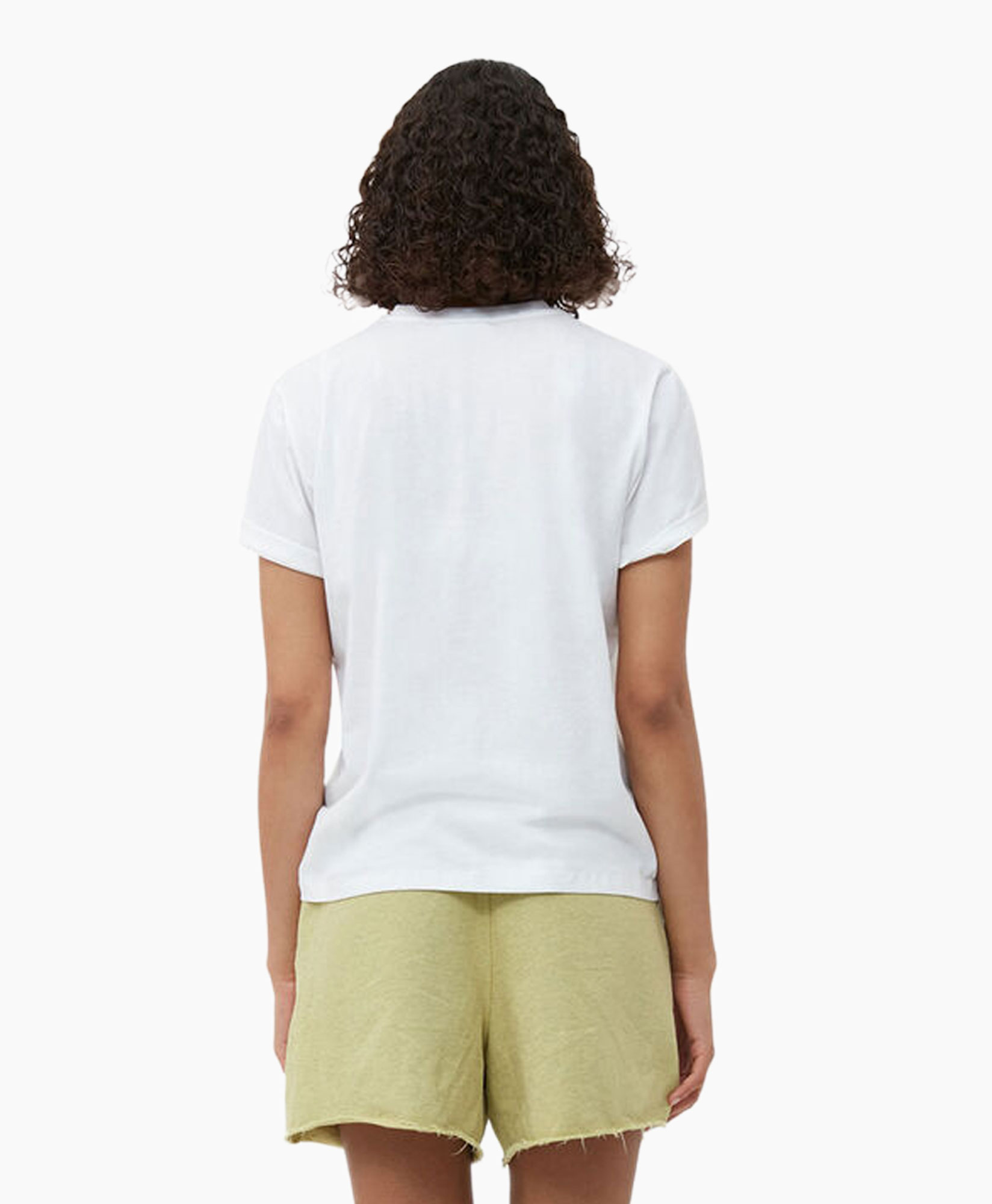 T-shirt Korte Mouw Thin Jersey Relaxed O-neck Wit