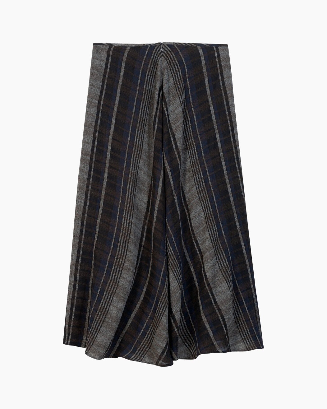 rok, ruitjes, geplooid, midi, tailleband