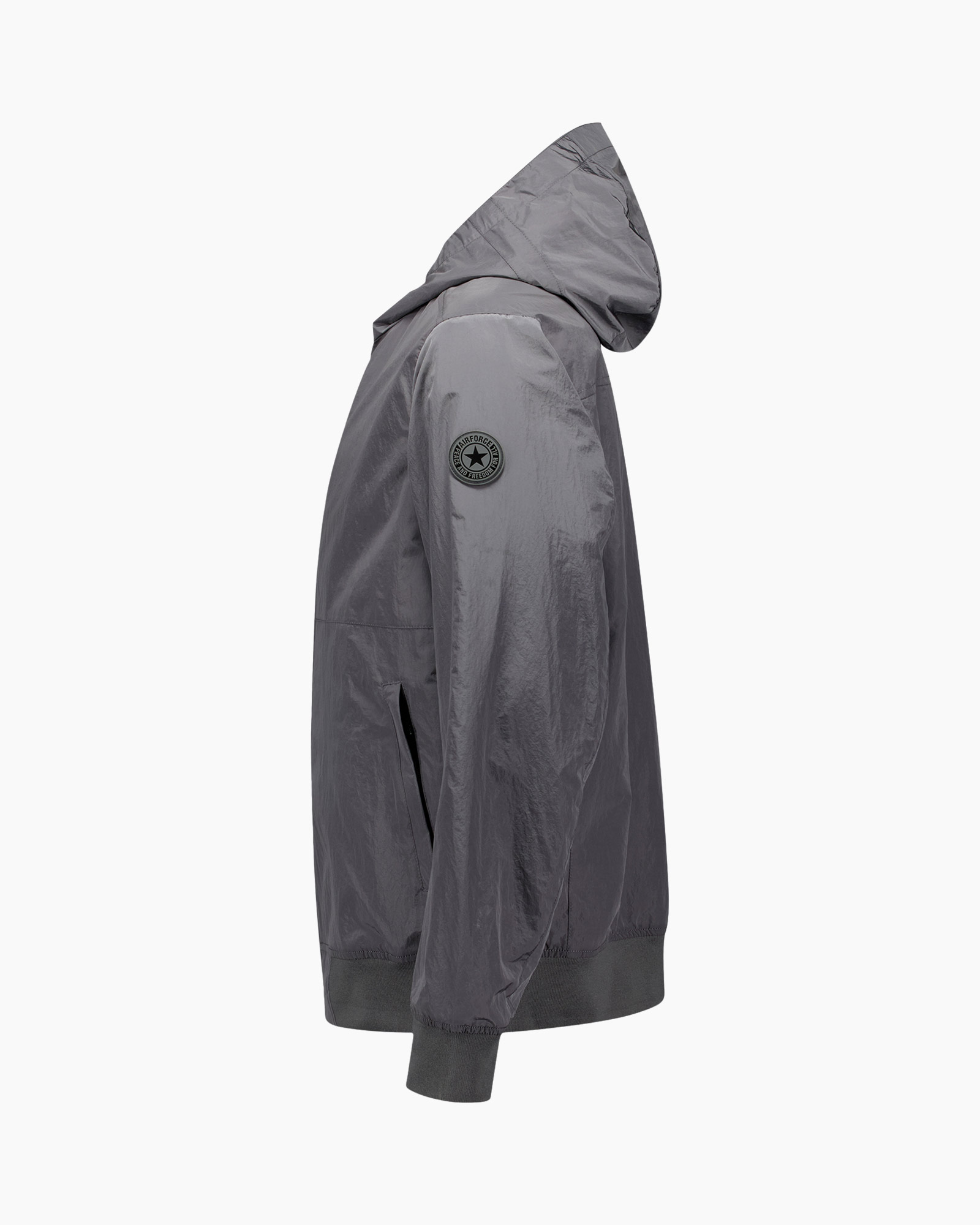 Jack Waxed Crincle Jacket Grijs