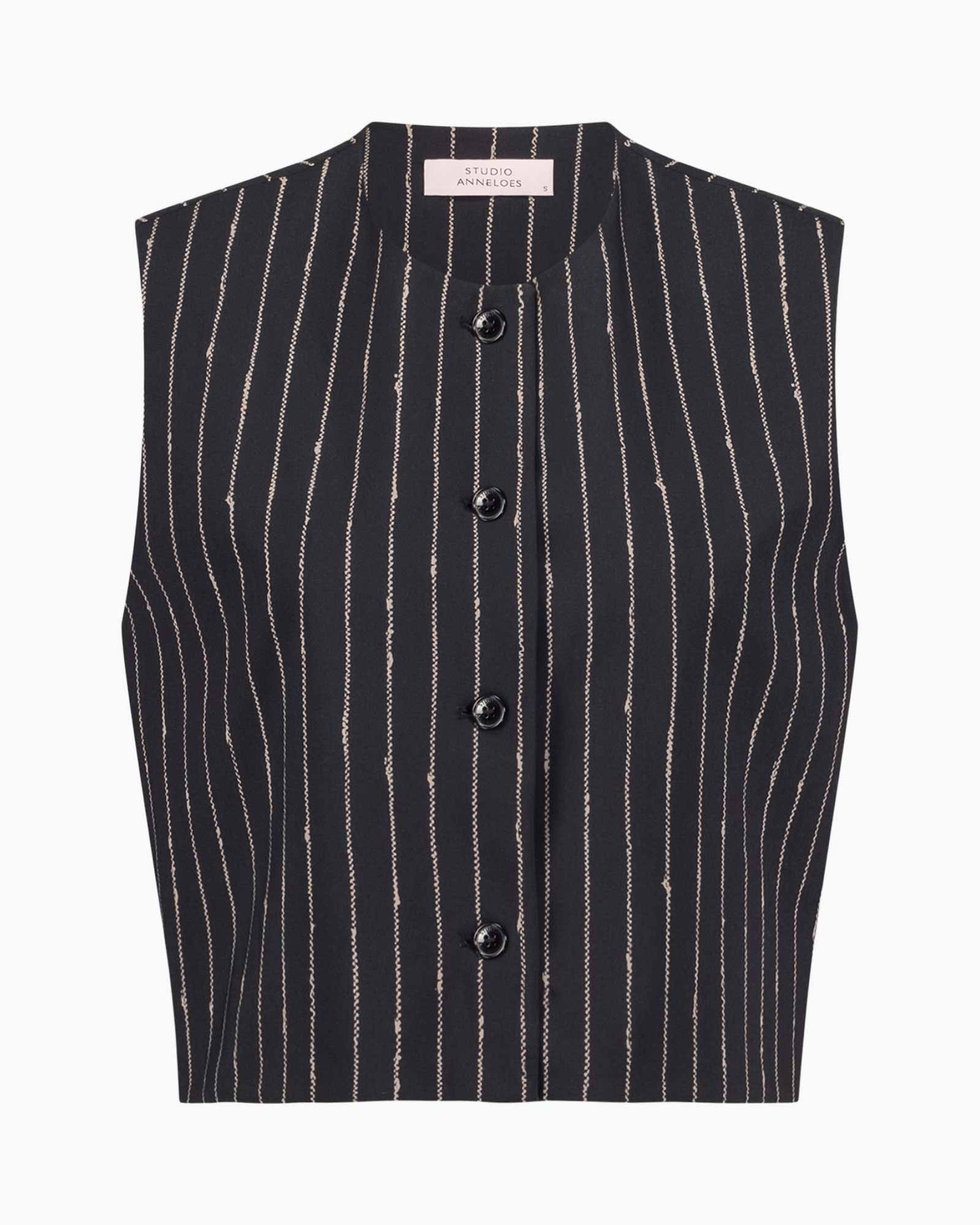 Gilet Sjuul Pinstripe Gilet Zwart