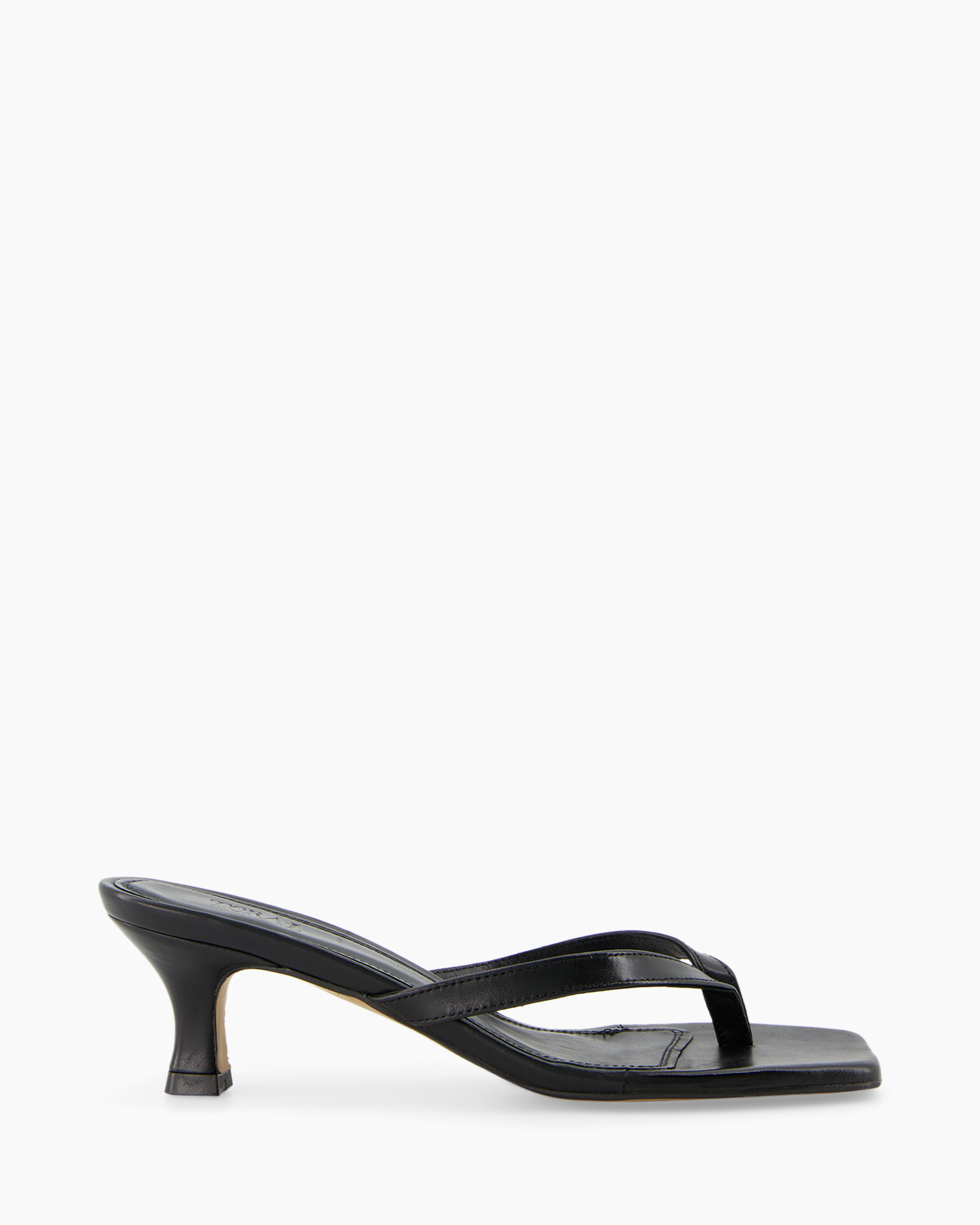 slip-on, sandals, black, strappy, kitten-heel