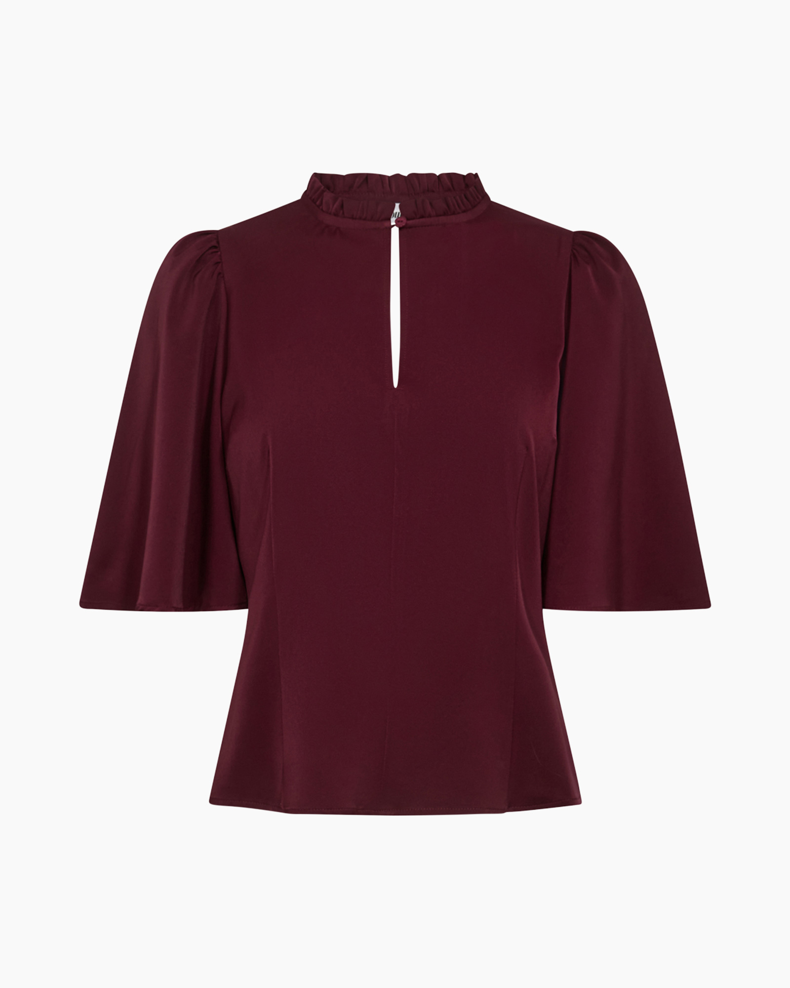 Blouse Adna Open Back Bordeaux
