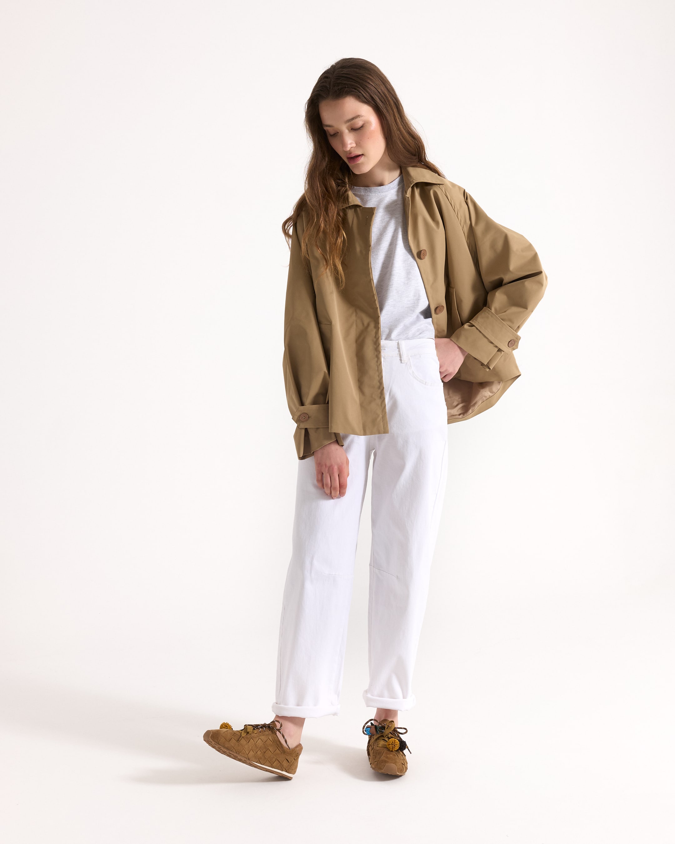 trench, jacket, beige, oversized, coat