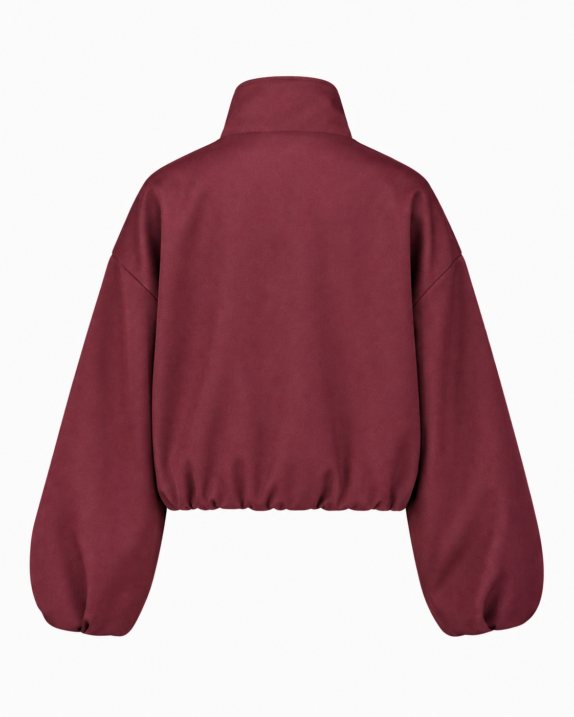 jas, ritssluiting, pofmouwen, donkerbordeaux, knoopsluiting met knopen], jas, bolero, rits, pofmouwen, bordeaux