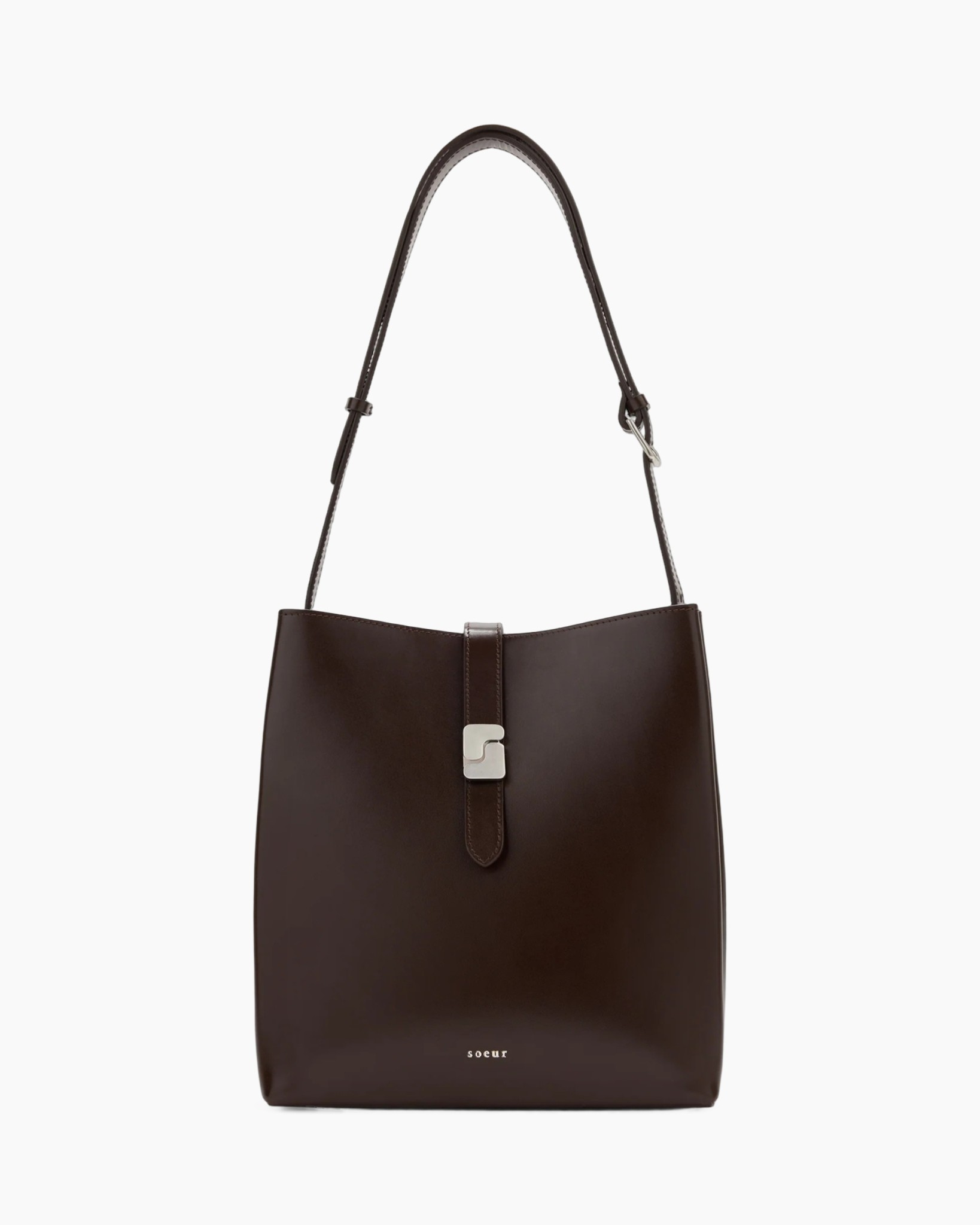 handtas, bruin, schoudertas, top-handle, bruin leer