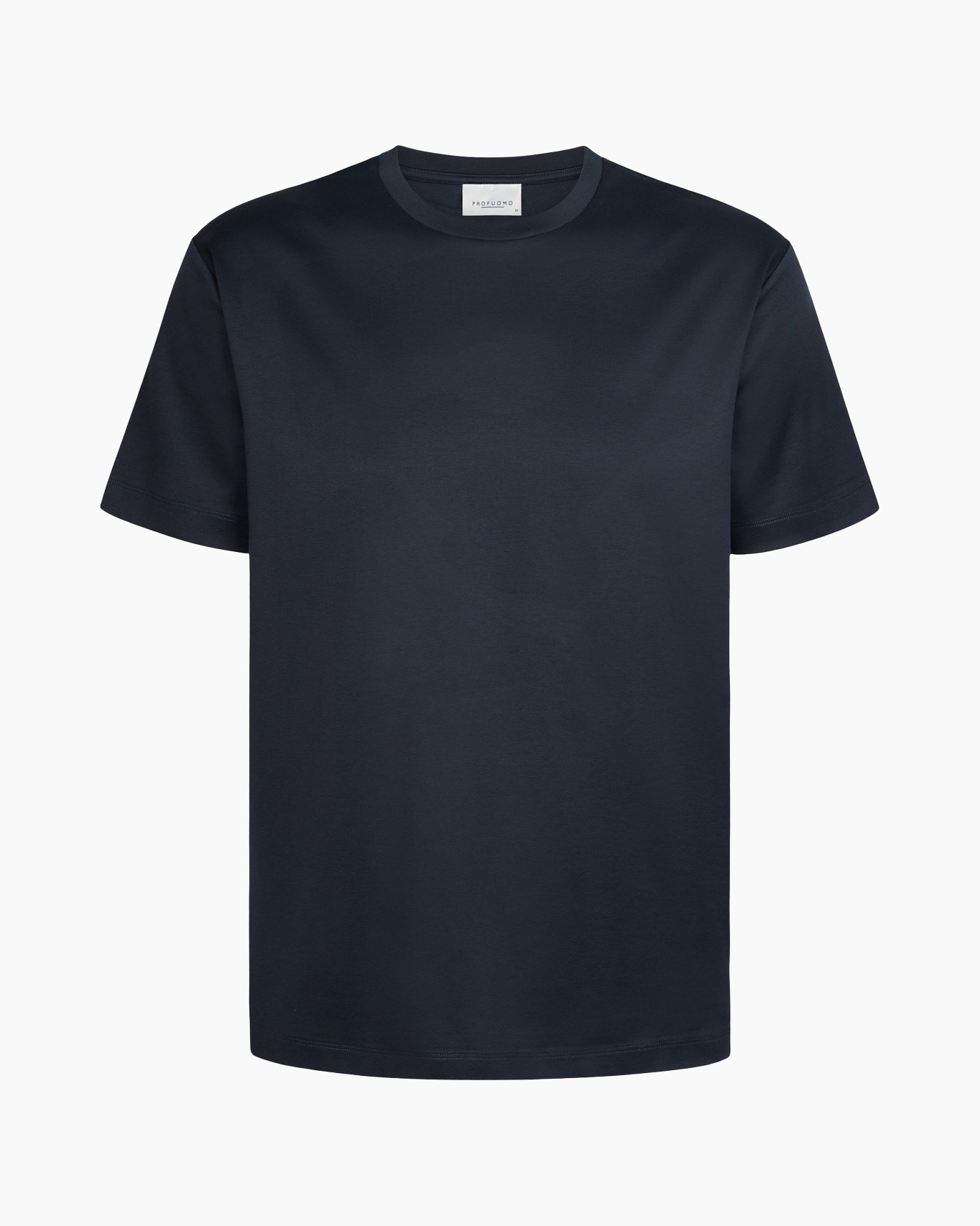t-shirt, marineblauw, korte mouwen, cirkelhals, katoen