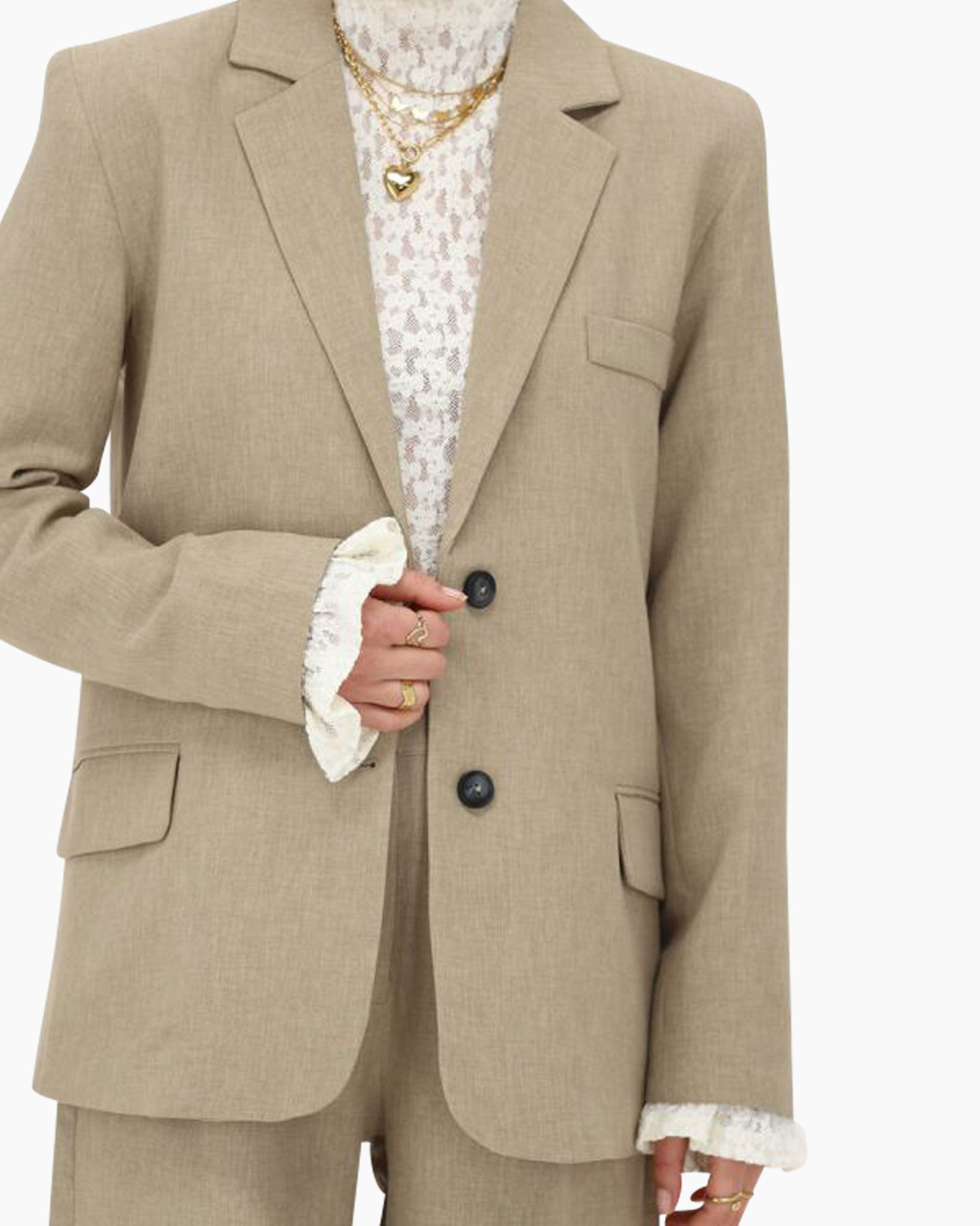 Jack Blazer With Slit At Back Groen