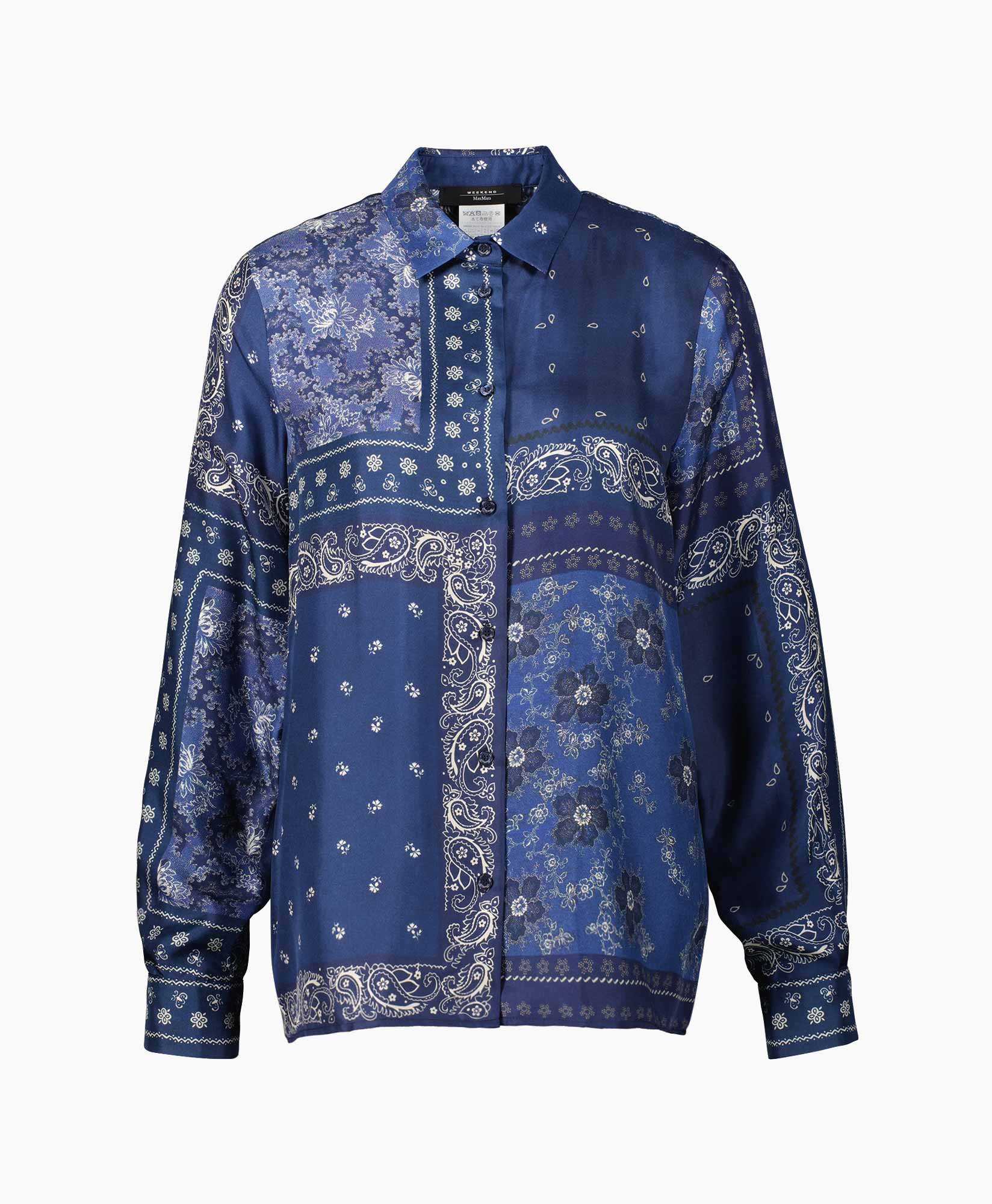 Maxmara Weekend Blouse Finire Blauw dessin