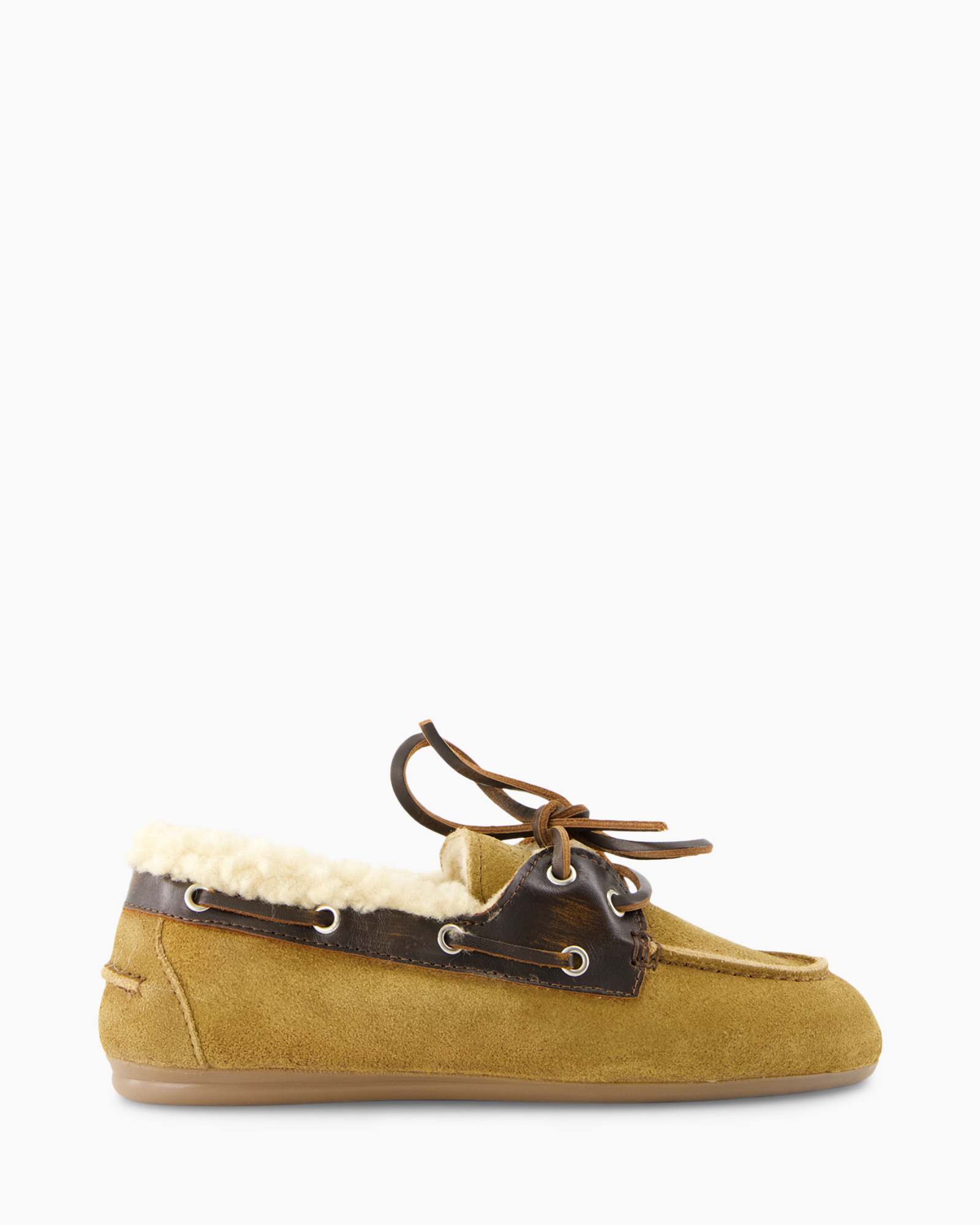 moccassin, schoen, shearling, suede, veters