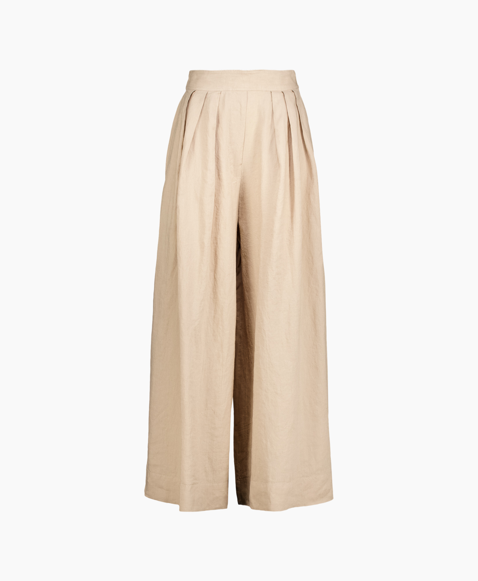 Midi Rok Washed Linen Culottes Licht Grijs