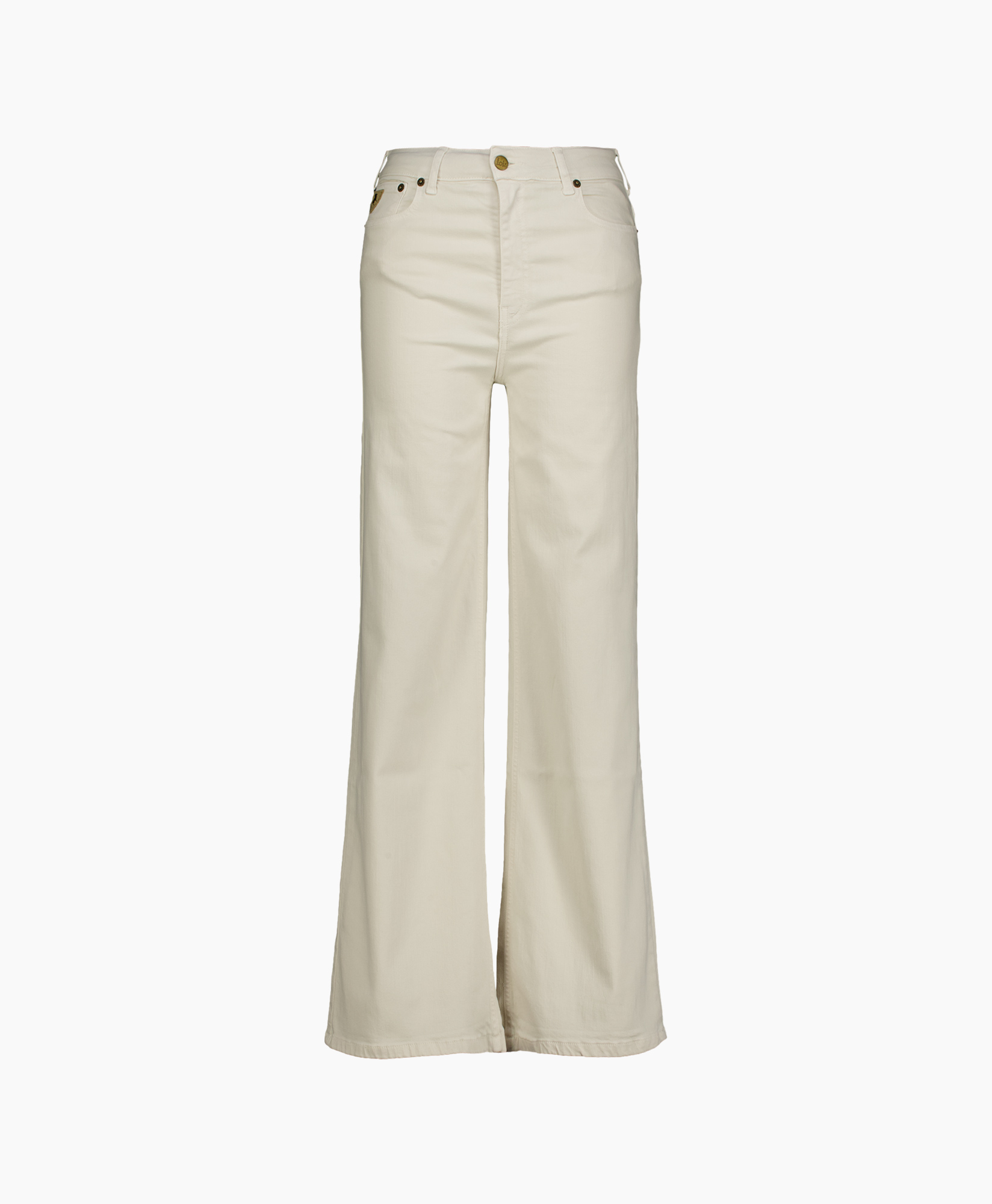 broek, broeken, crème, wijdereleg, platvoor
