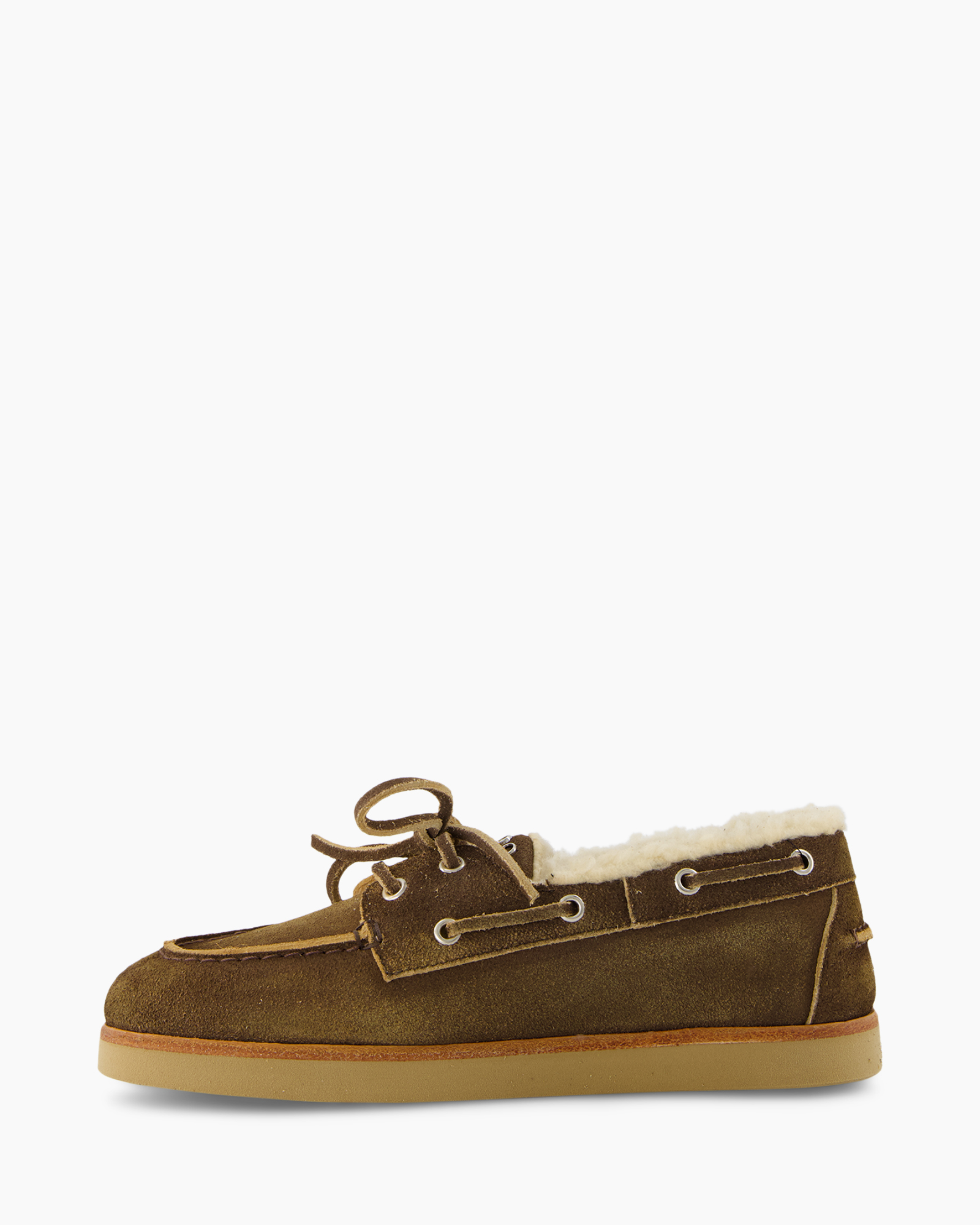 Loafer Deck Shearling Donker Bruin