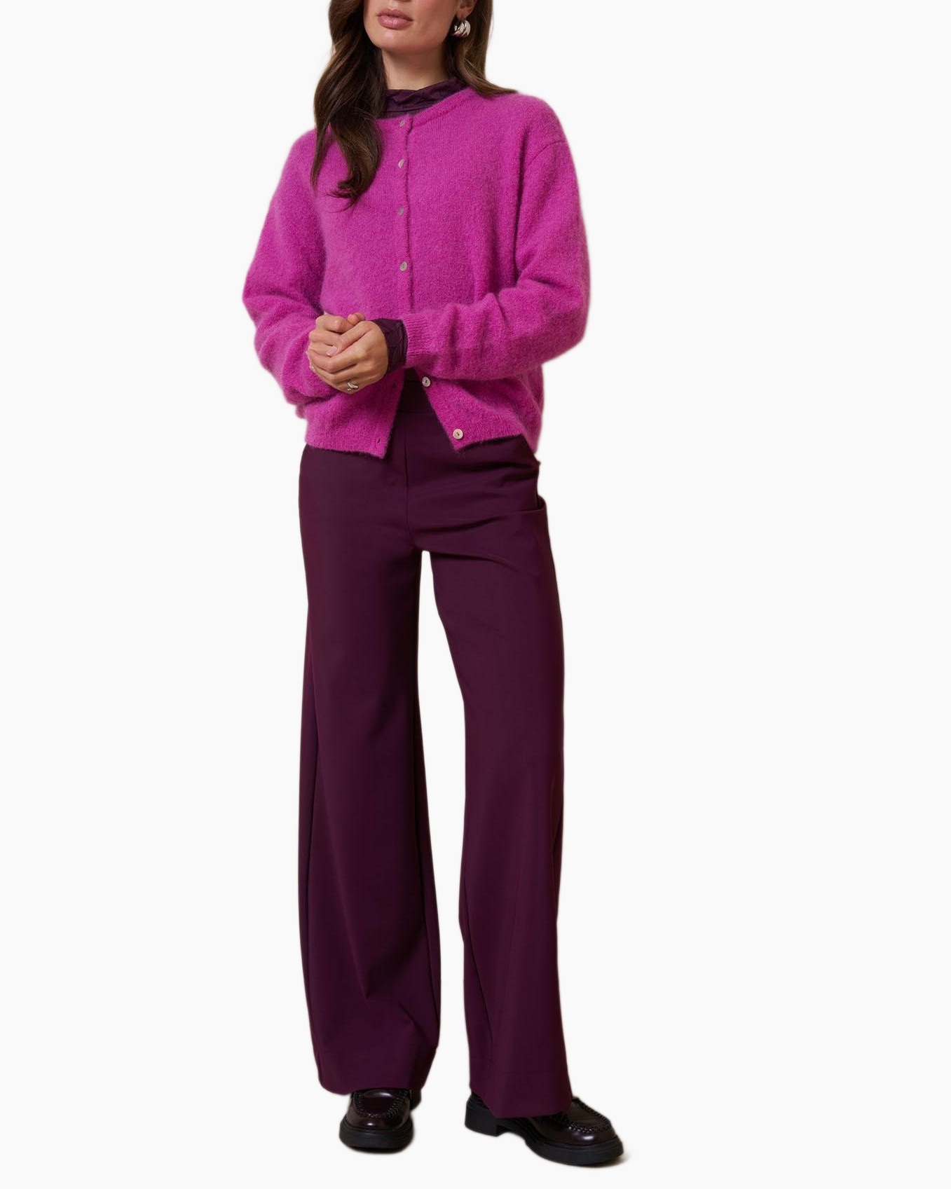 Broek Lexie Bonded Trousers Paars