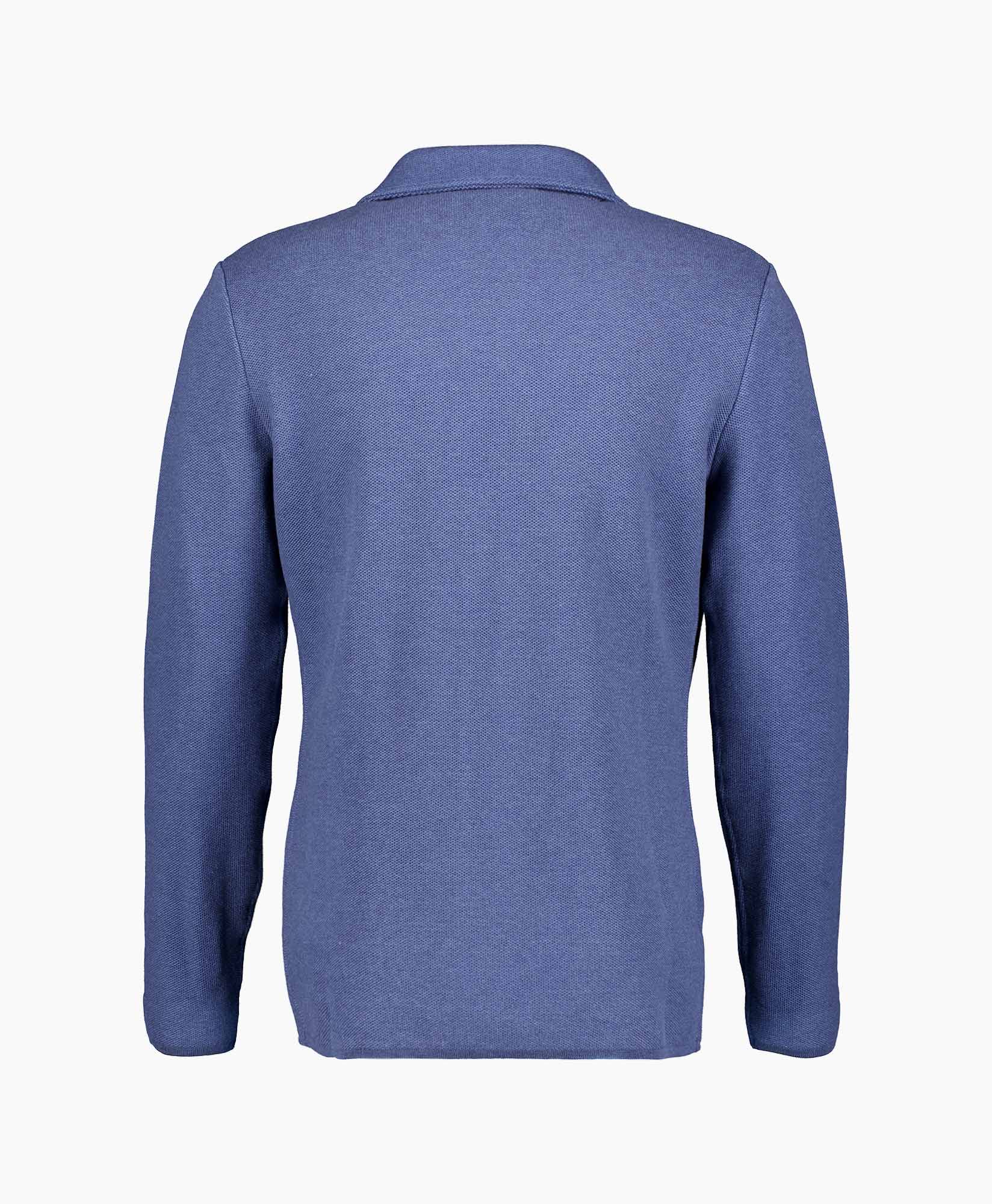 Vest Silk Cotton Piquet 2b Blauw