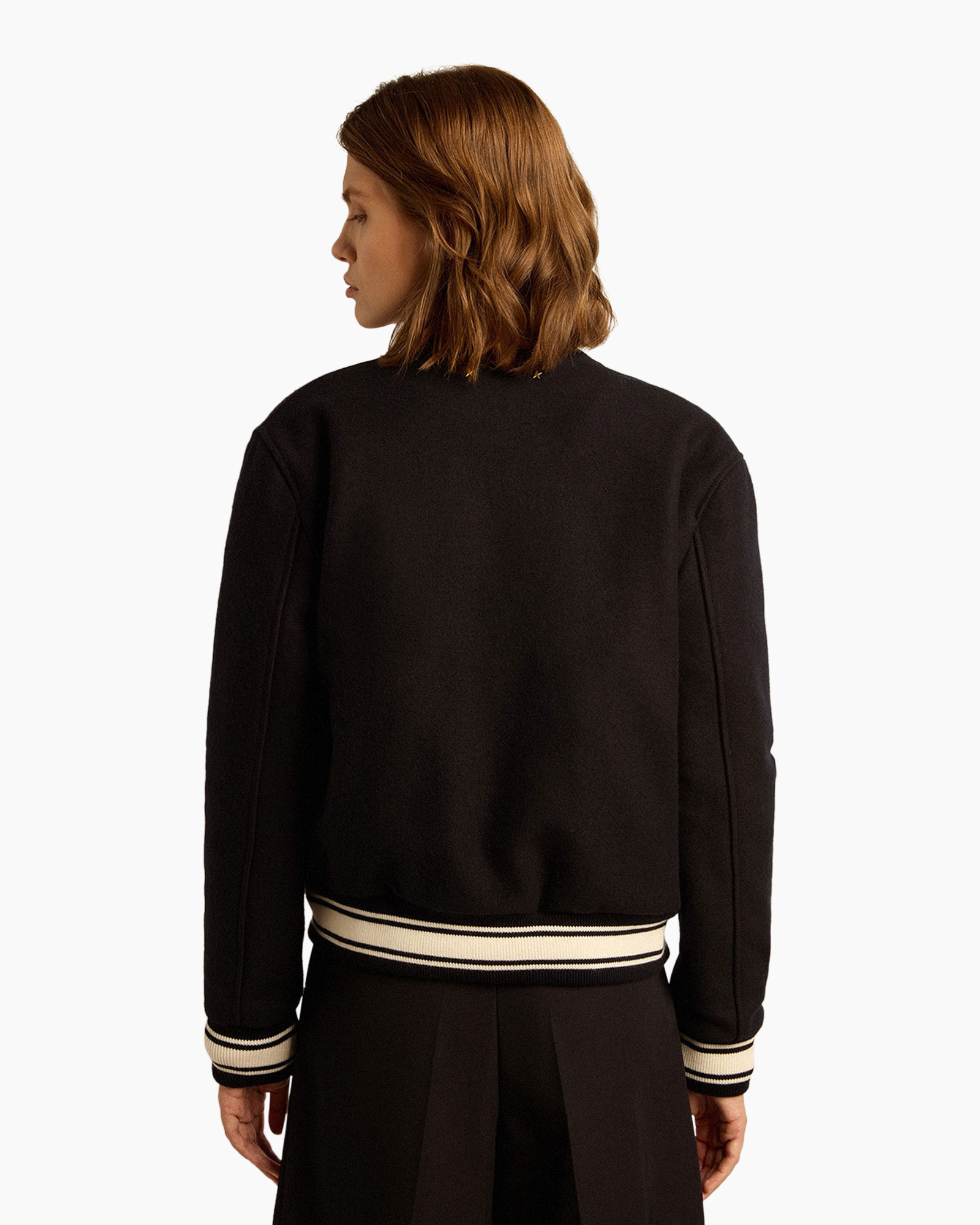 Jack Golden W's Bomber Compact Cloth Wool  Donker Blauw