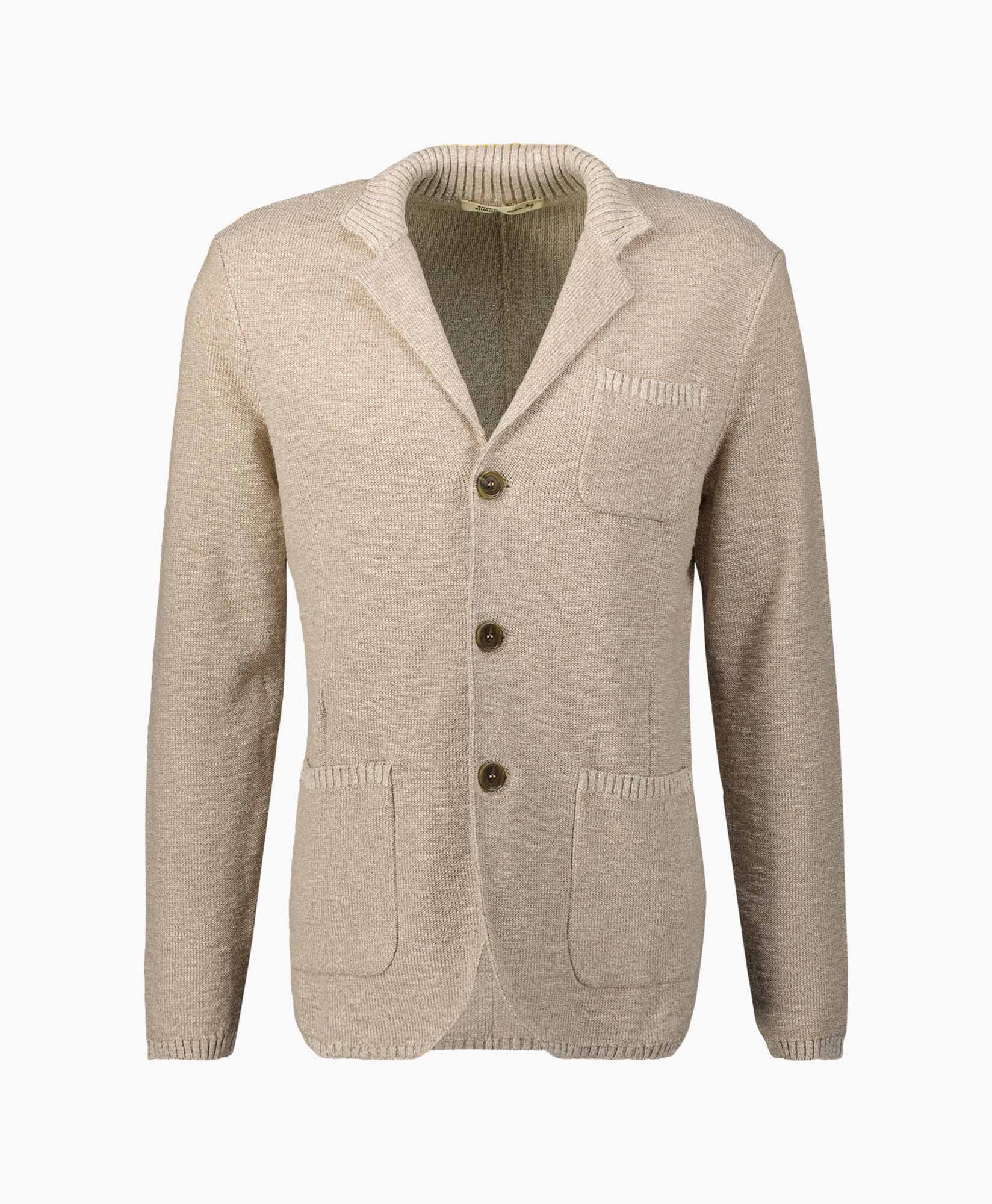 Jack Knit With Rib Details Beige