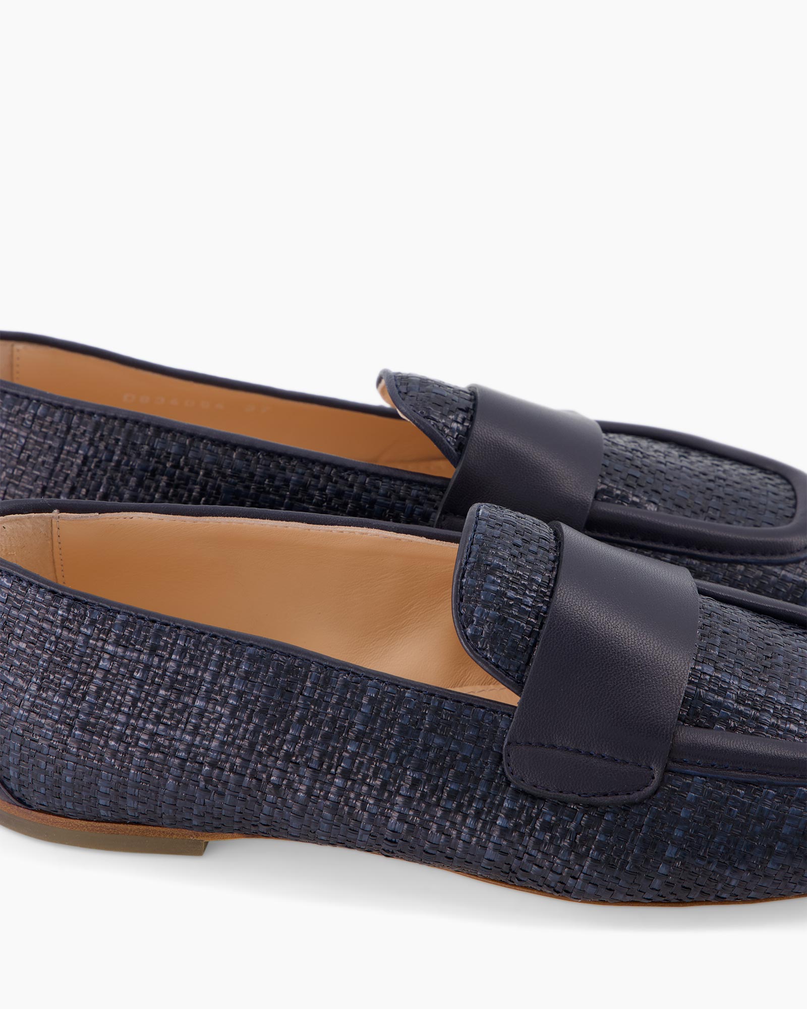 Loafer Sheryl Raffia Donker Blauw Loafer Sheryl Raffia Donker Blauw