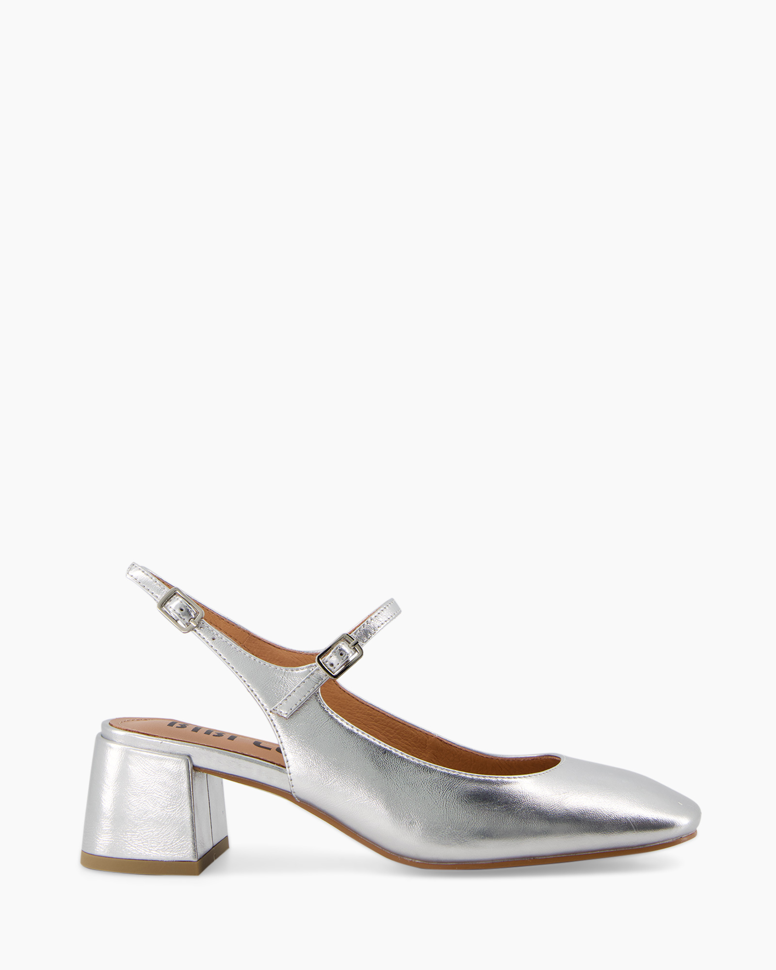 Pump Creased Leather Zilver