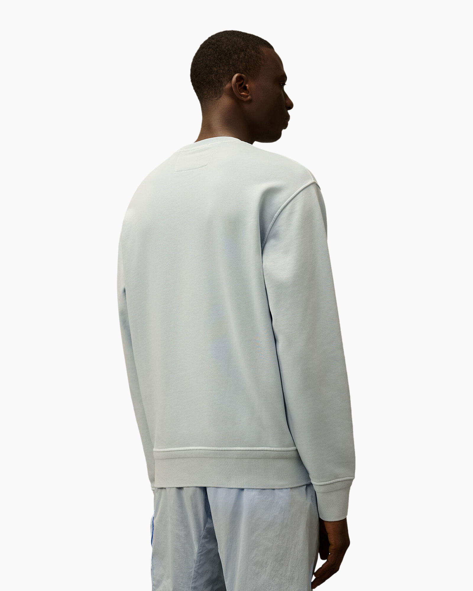Sweater Resist Dyed Crewneck Licht Blauw