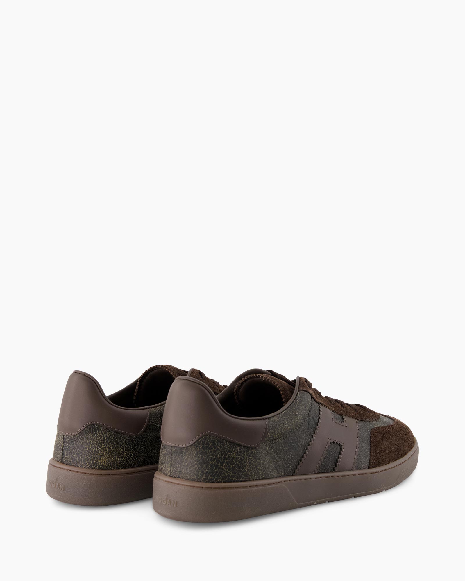 neakers, bruin, leer, suède, casual