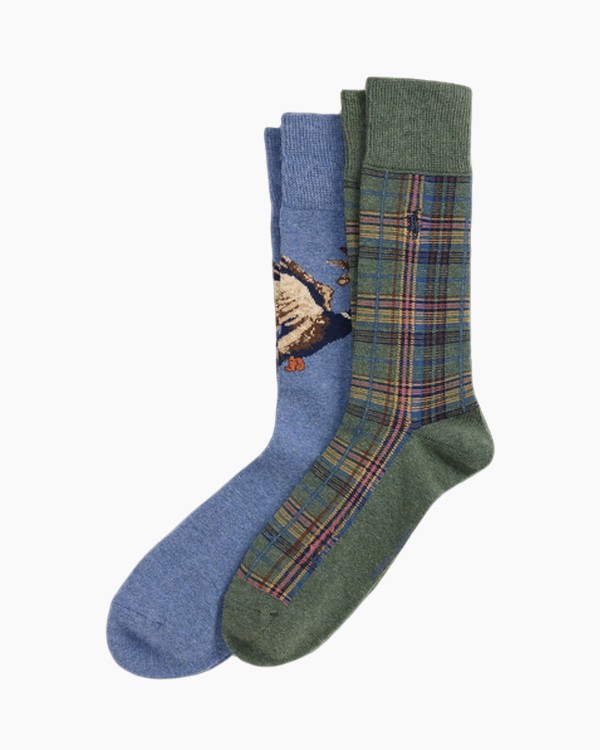kousen, knee-high, ruiten, groen, blauw