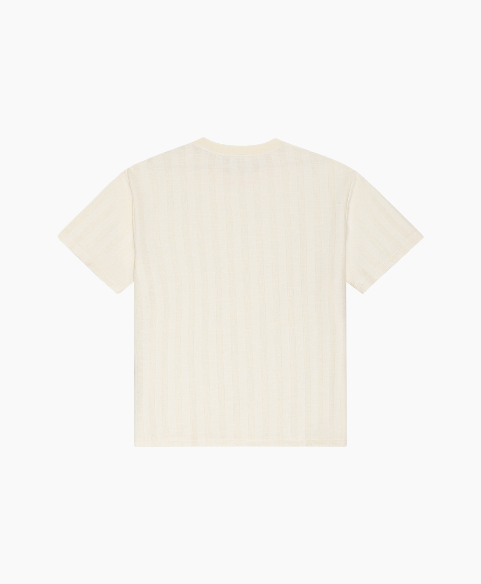 t-shirt, short sleeve, cream, ribbed, cotton