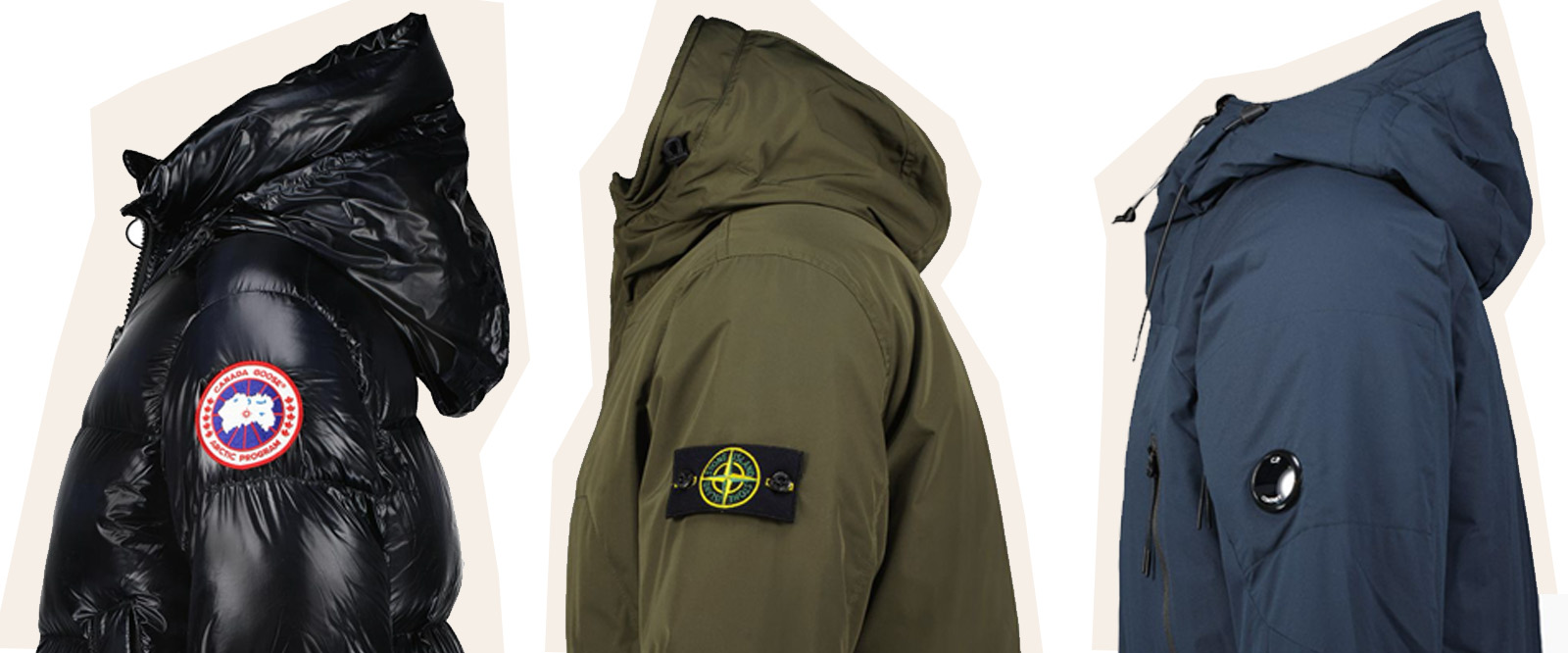 jassen voor heren naast elkaar