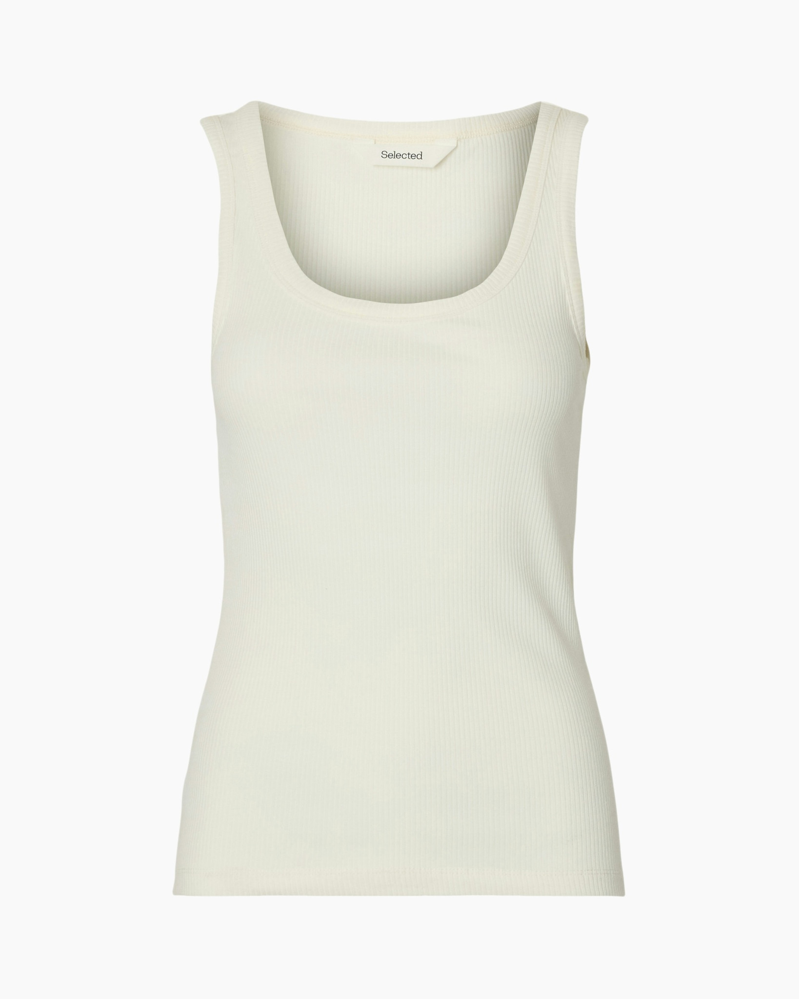 tank top, ribbed knit, sleeveless, light beige, basic top