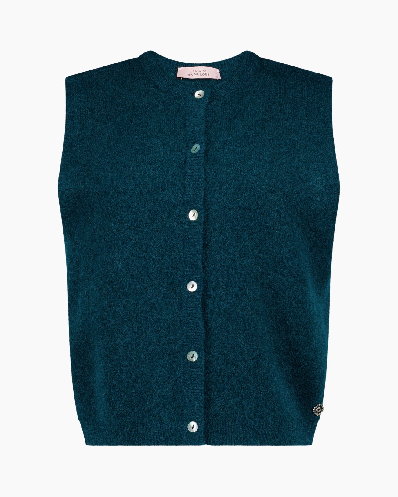 cardigan, knopjes, teal, breipark, gebreide