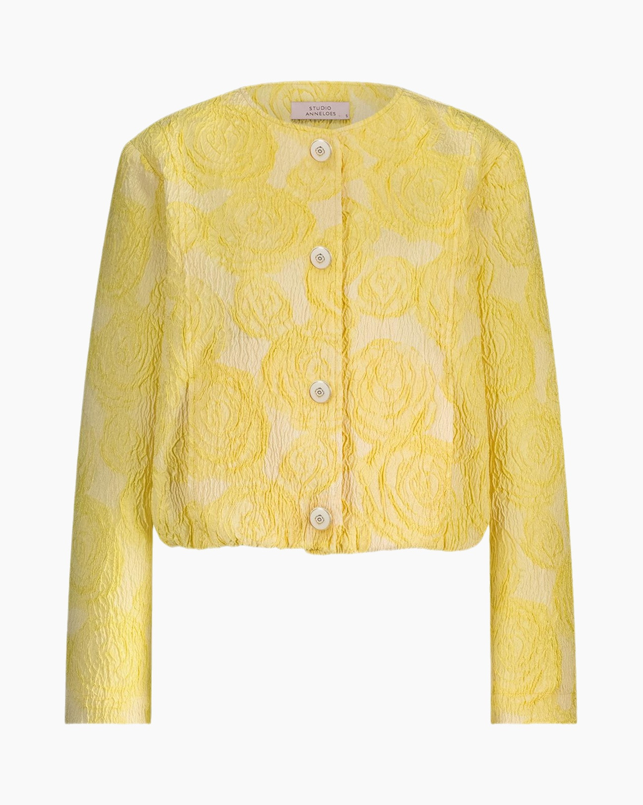 Jack Wies Jacquard Jacket Geel Jack Wies Jacquard Jacket Geel